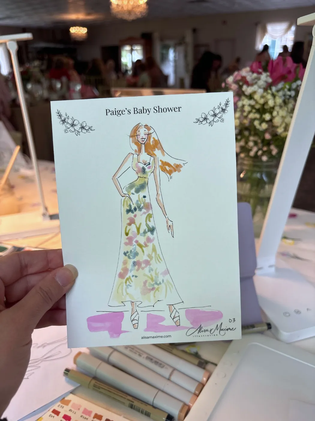 Live fashion sketch 4 from Baby Shower in Hopewell Junction, New York