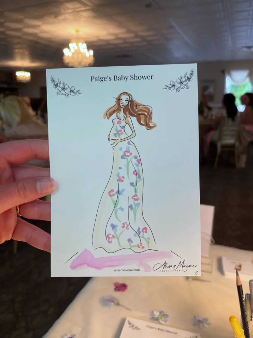 Live fashion sketch 15 from Baby Shower in Hopewell Junction, New York