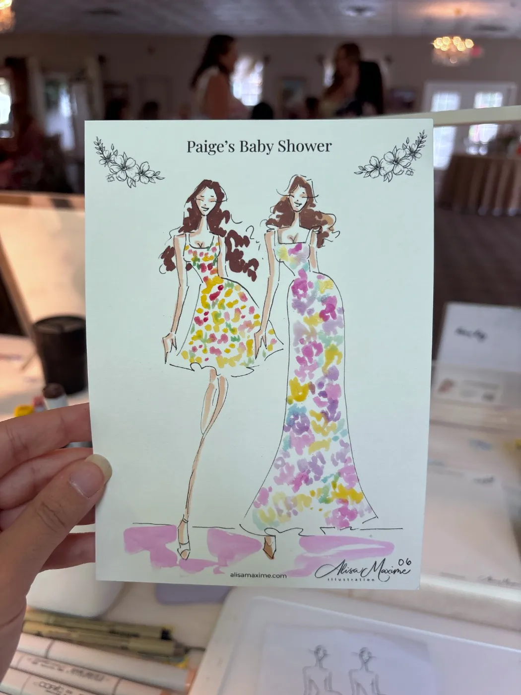 Live fashion sketch 7 from Baby Shower in Hopewell Junction, New York