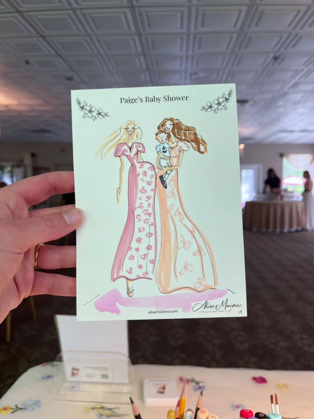 Live fashion sketch 6 from Baby Shower in Hopewell Junction, New York