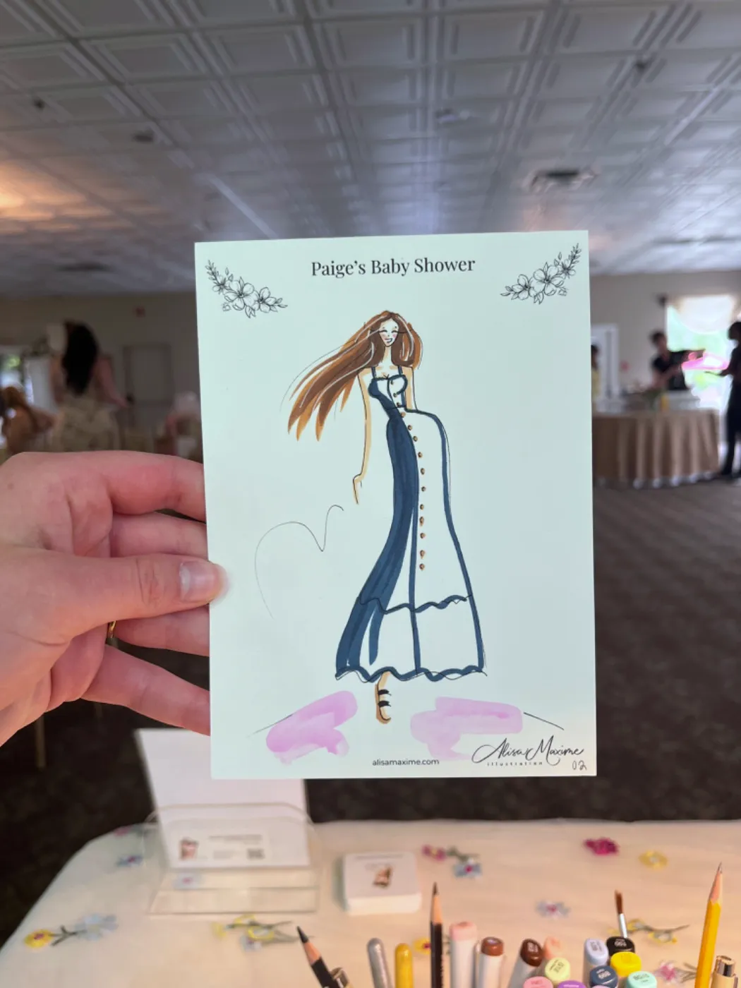 Live fashion sketch 3 from Baby Shower in Hopewell Junction, New York