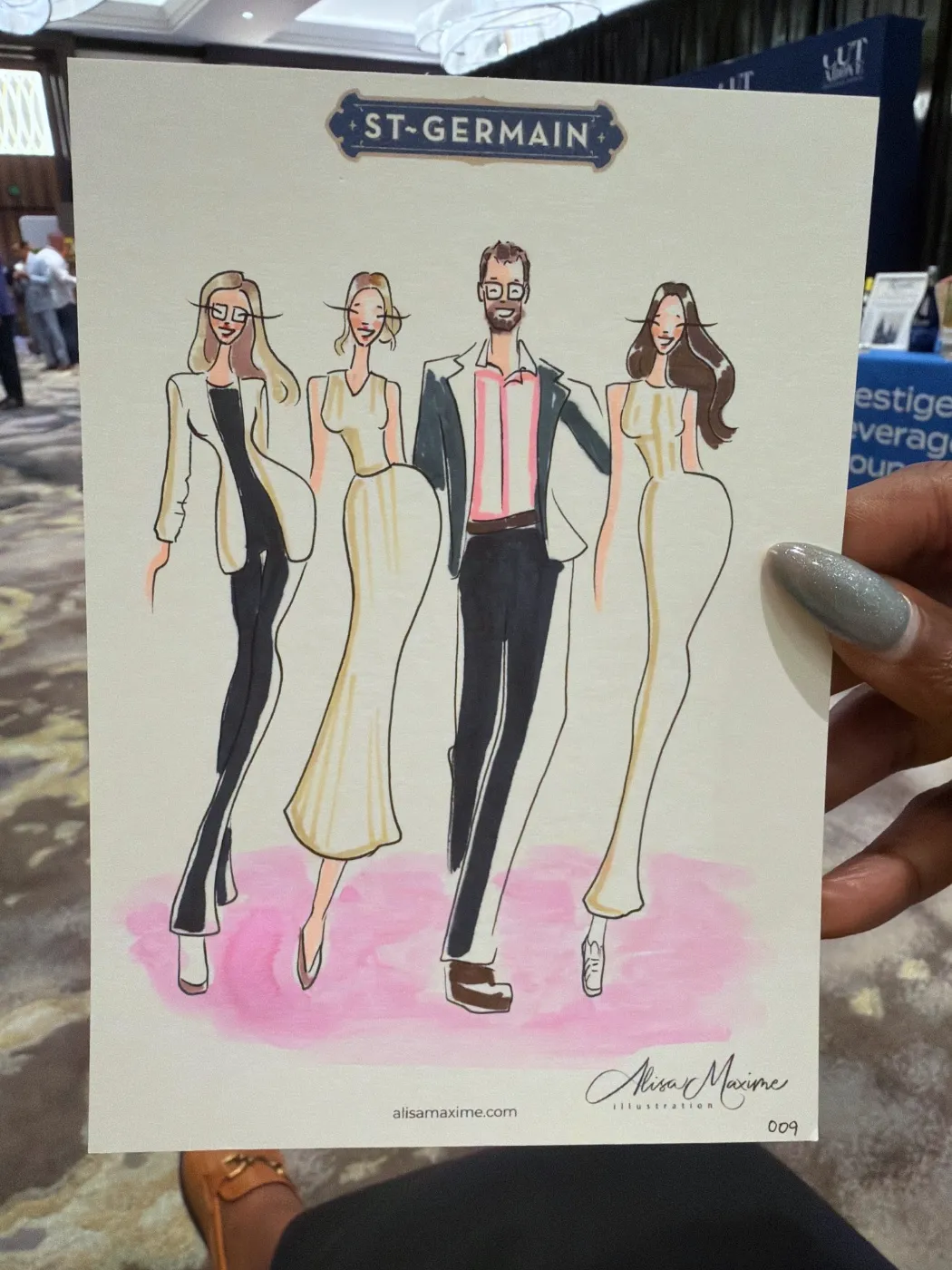Live sketch from Event at The Post Oak Hotel, Houston
