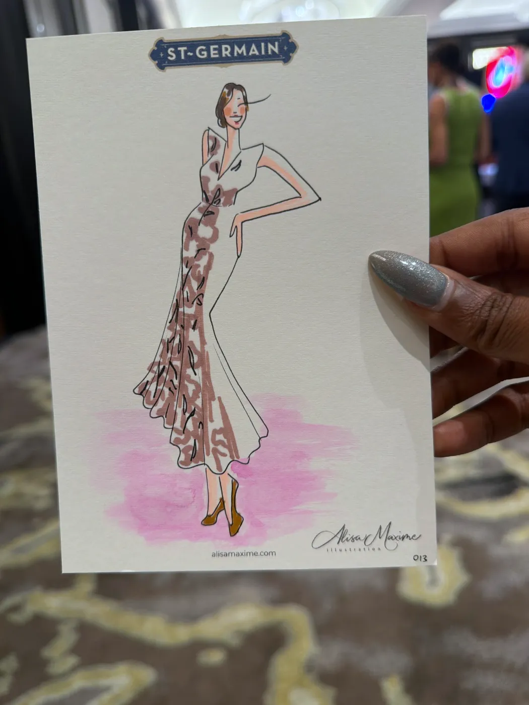 Live fashion sketch 13 from Event at The Post Oak Hotel, Houston