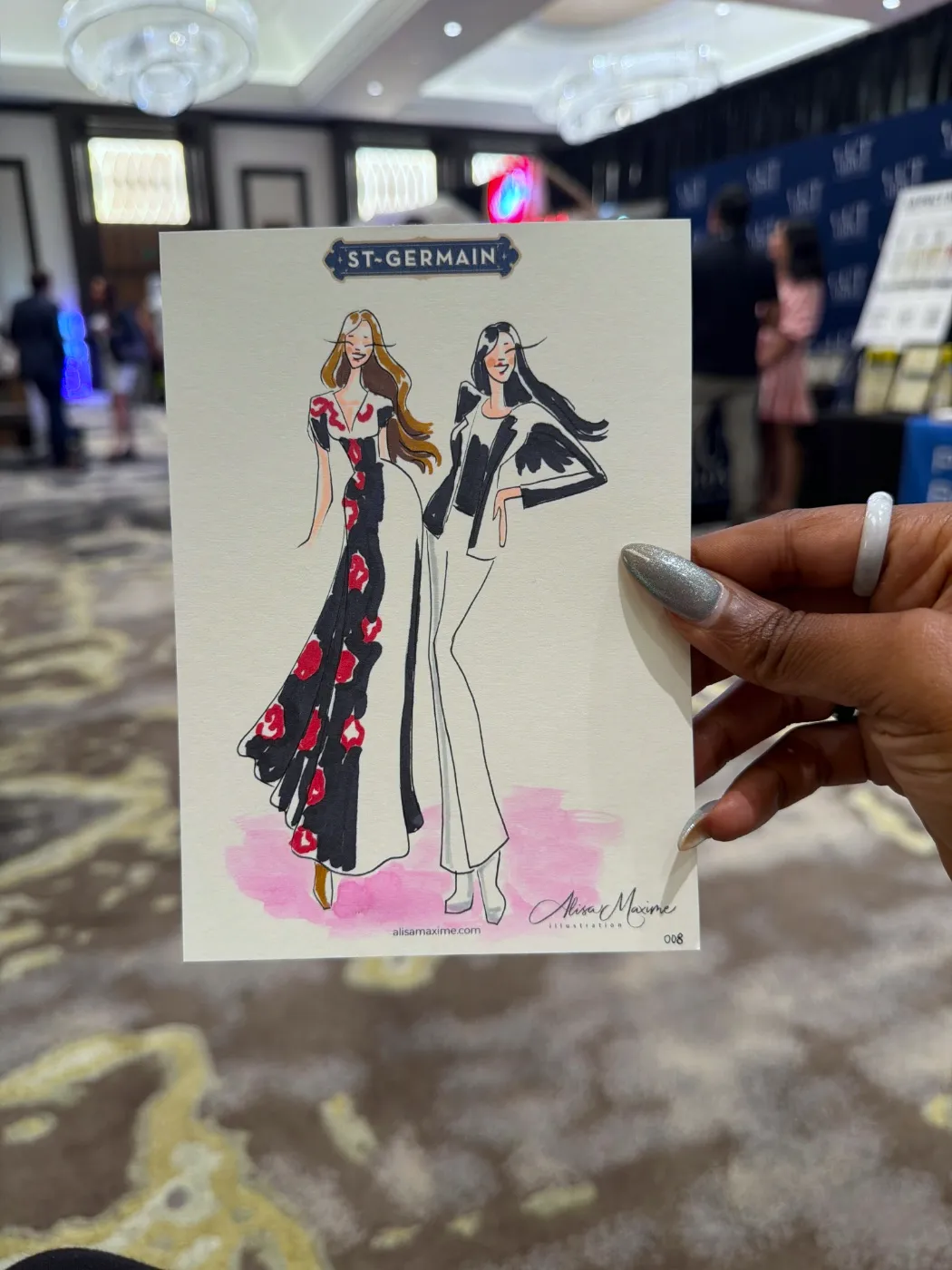 Live fashion sketch 9 from Event at The Post Oak Hotel, Houston