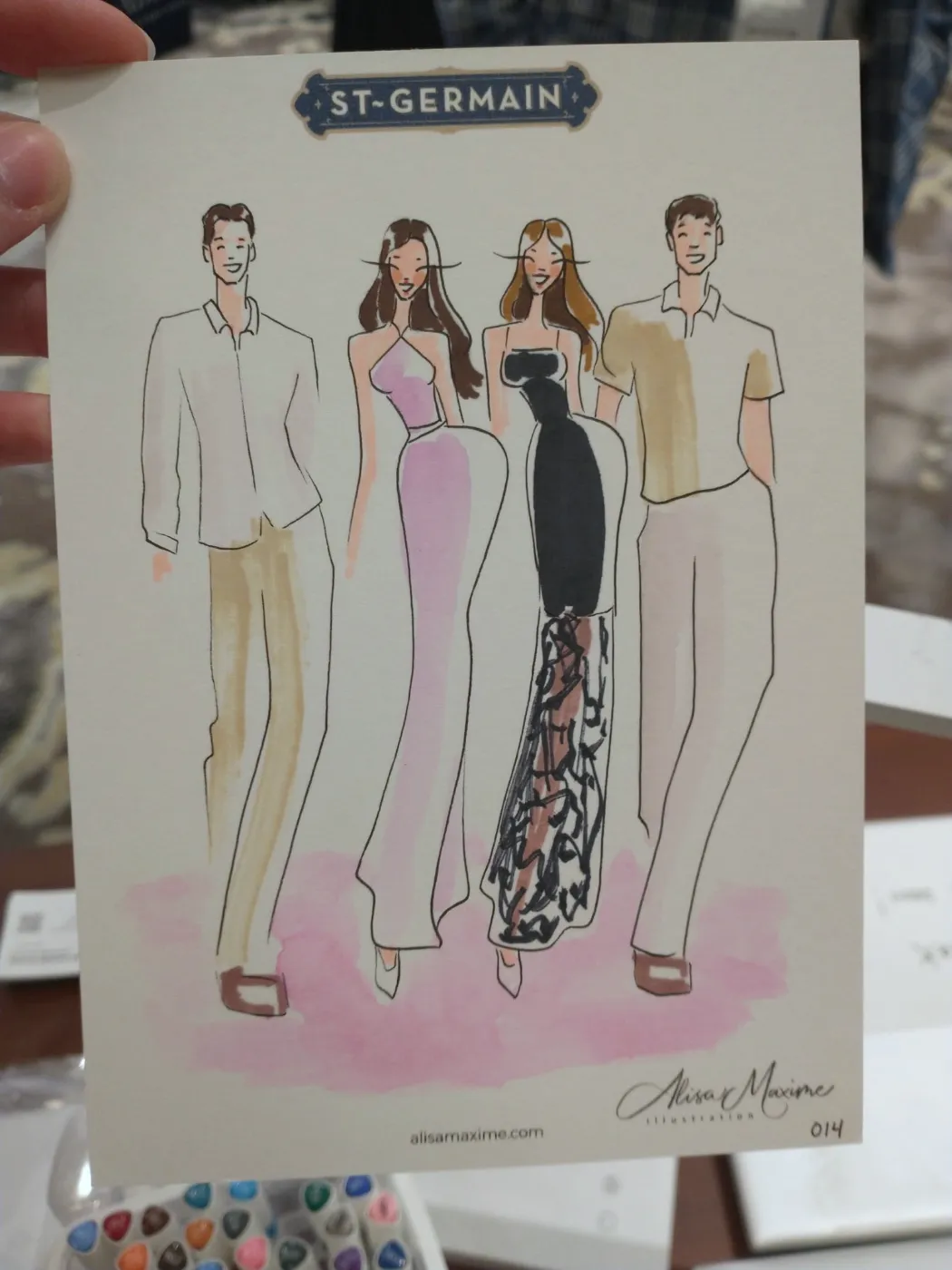 Live fashion sketch 14 from Event at The Post Oak Hotel, Houston