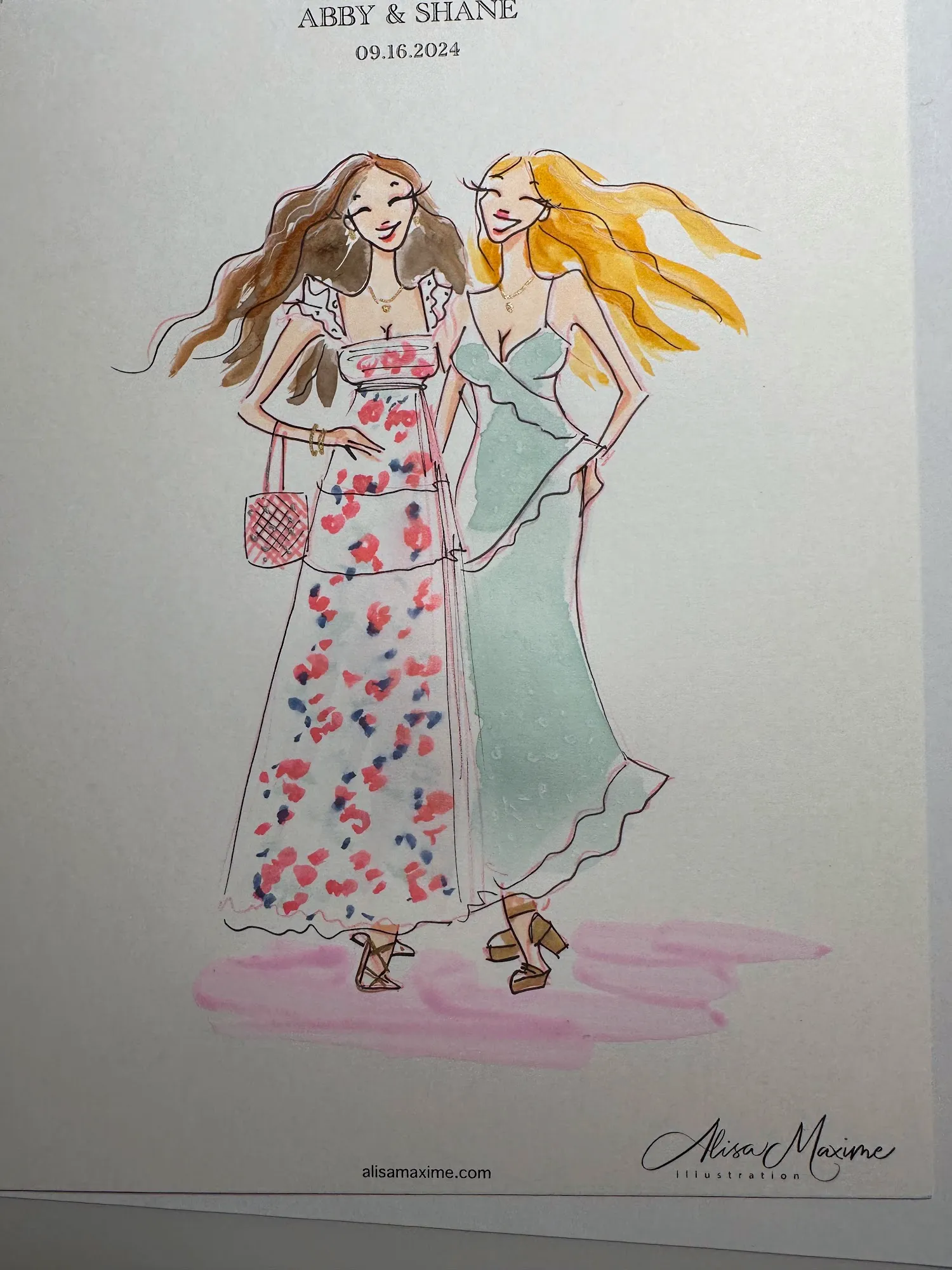 Live fashion sketch 14 from A Beautiful Wedding Celebration at Full Moon Resort