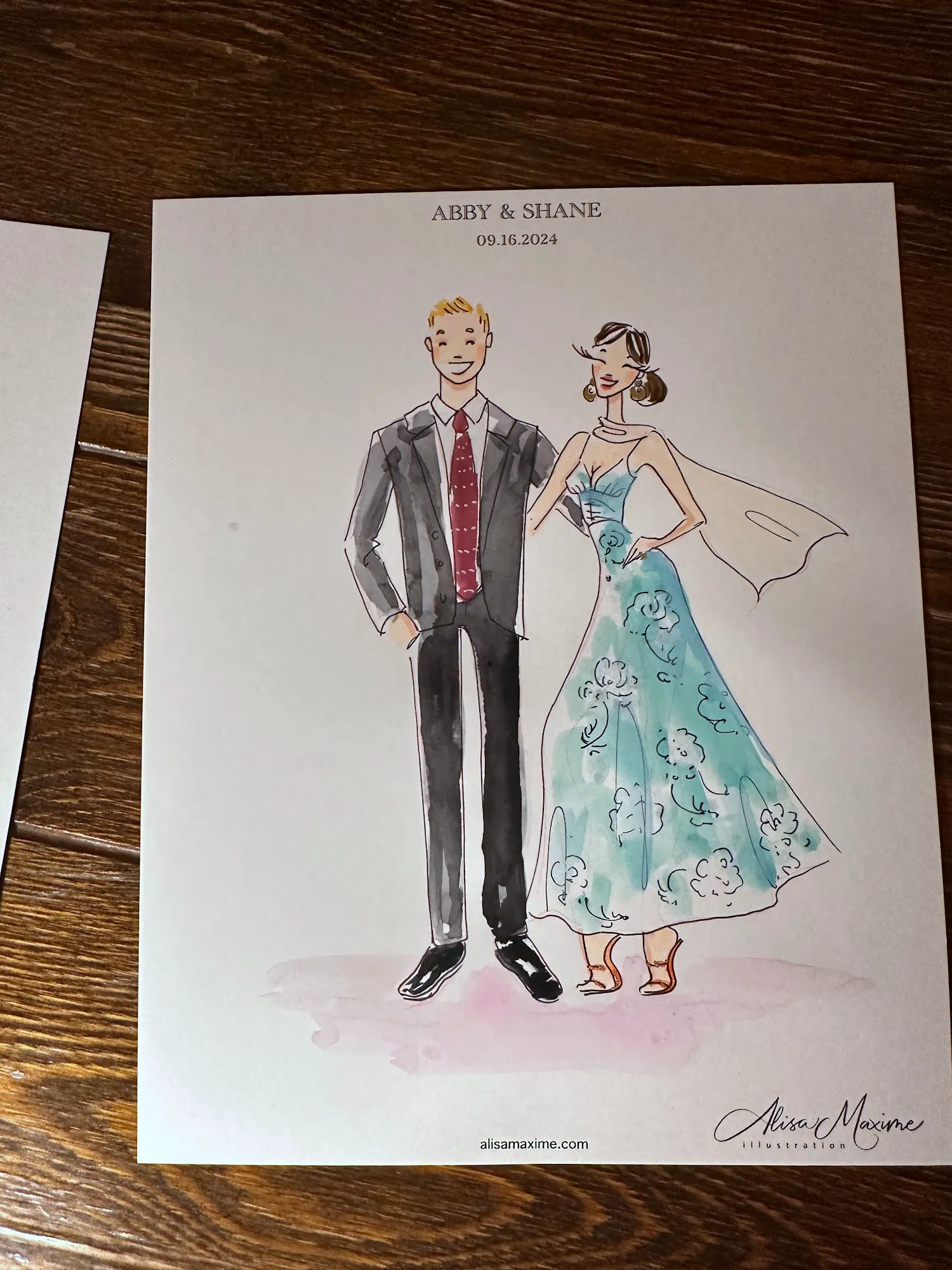 Live fashion sketch 8 from A Beautiful Wedding Celebration at Full Moon Resort
