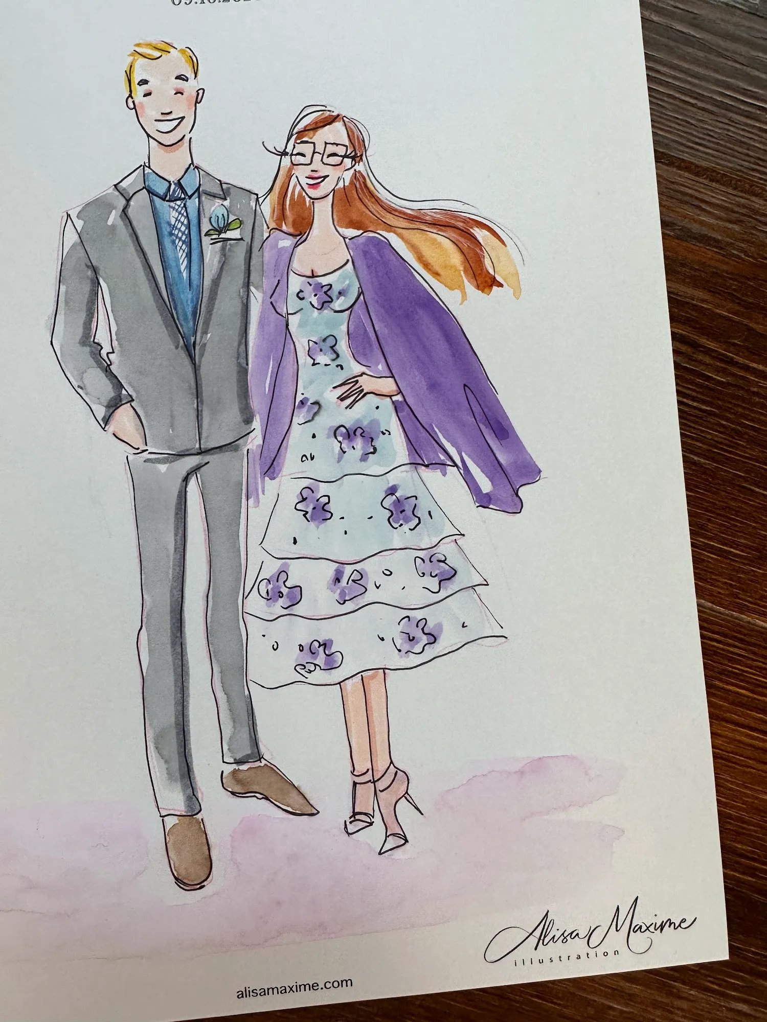 Live fashion sketch 3 from A Beautiful Wedding Celebration at Full Moon Resort