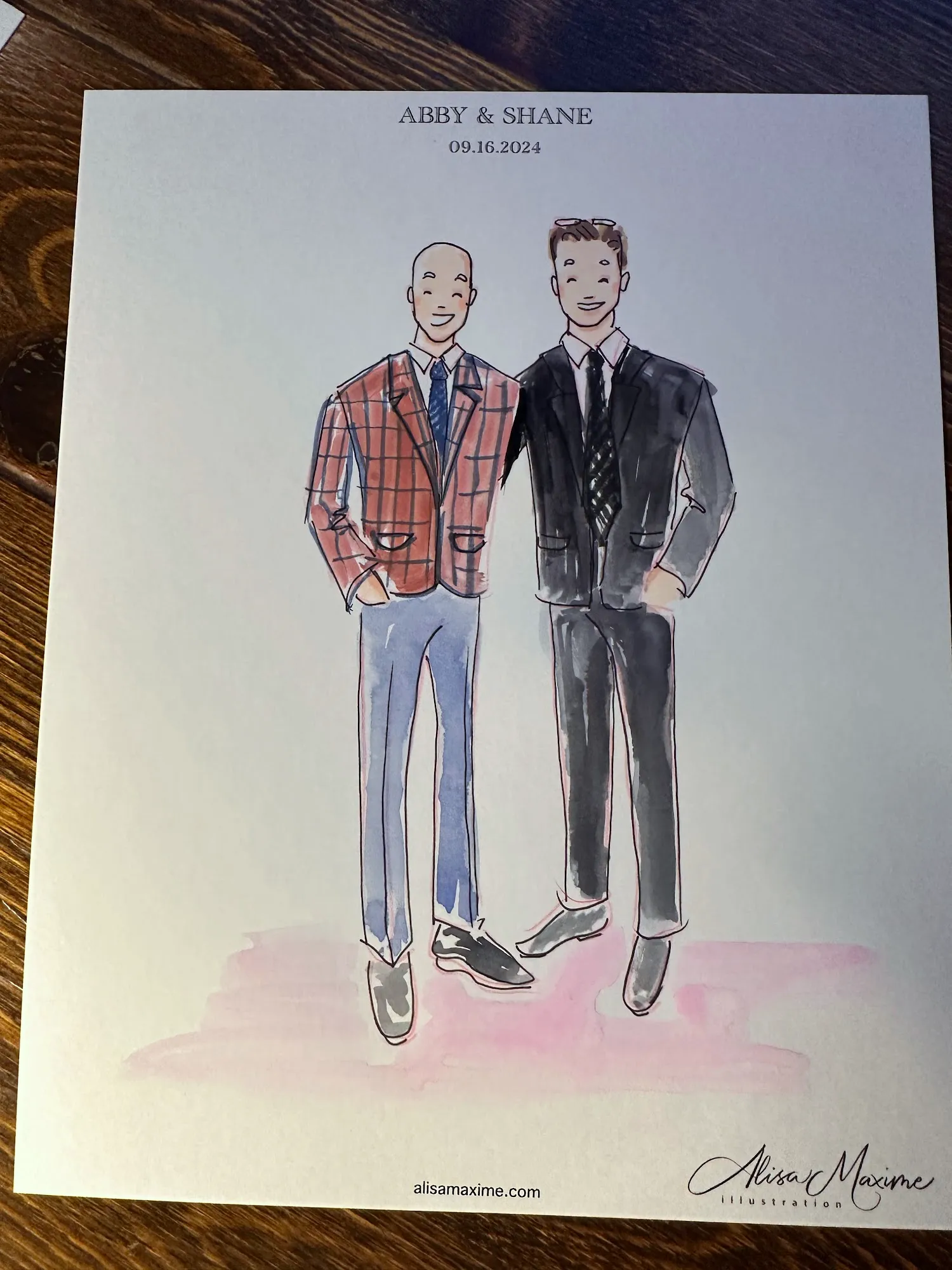 Live fashion sketch 6 from A Beautiful Wedding Celebration at Full Moon Resort