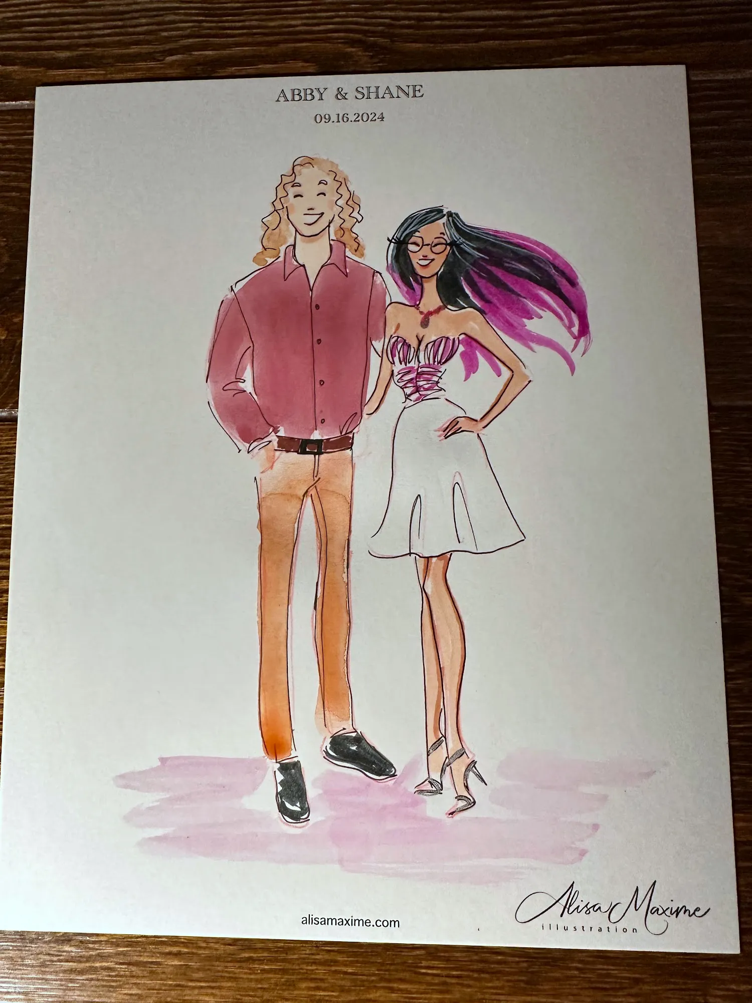 Live fashion sketch 16 from A Beautiful Wedding Celebration at Full Moon Resort