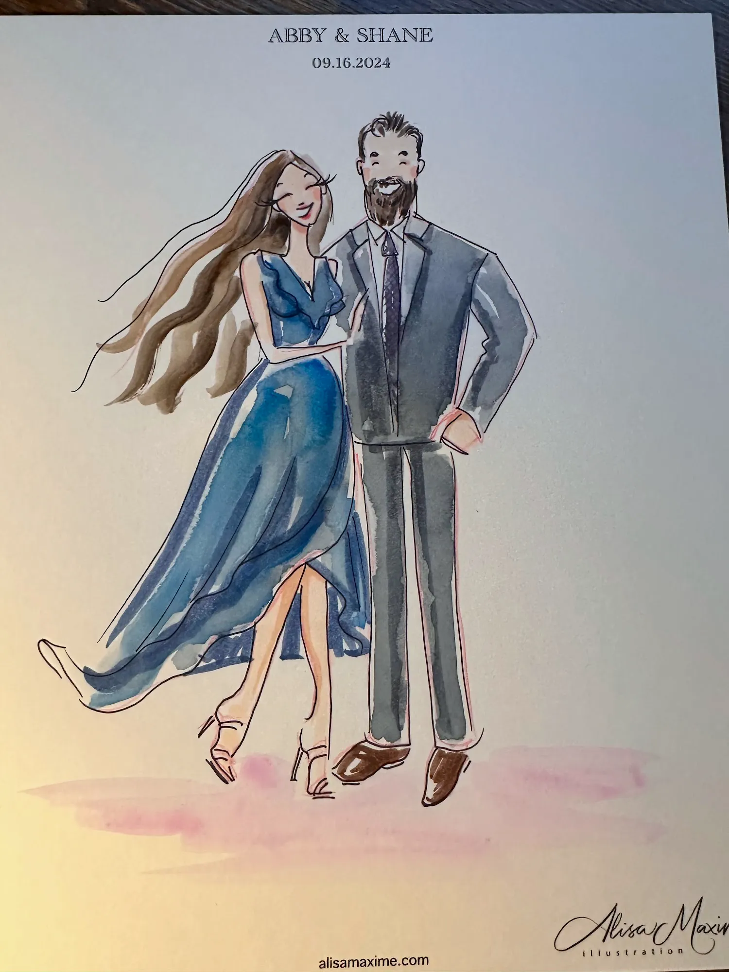 Live fashion sketch 5 from A Beautiful Wedding Celebration at Full Moon Resort