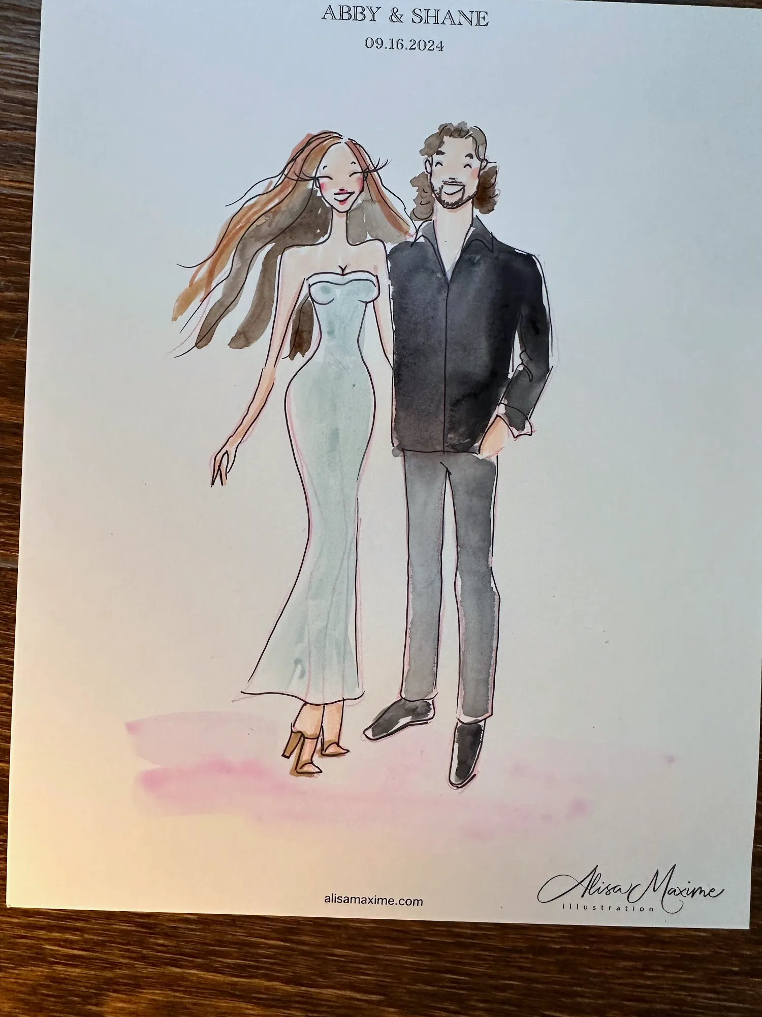 Live fashion sketch 4 from A Beautiful Wedding Celebration at Full Moon Resort