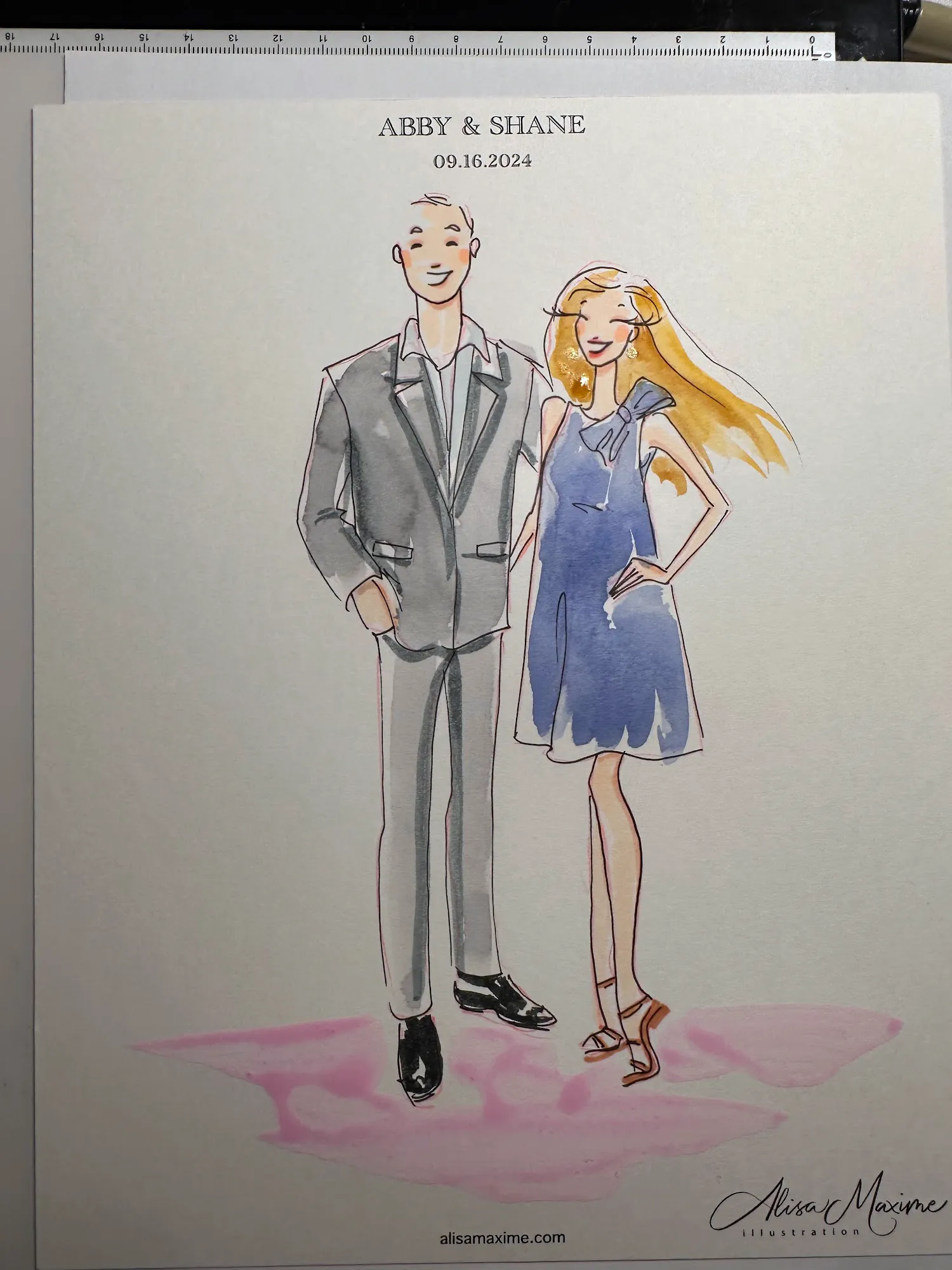 Live fashion sketch 11 from A Beautiful Wedding Celebration at Full Moon Resort