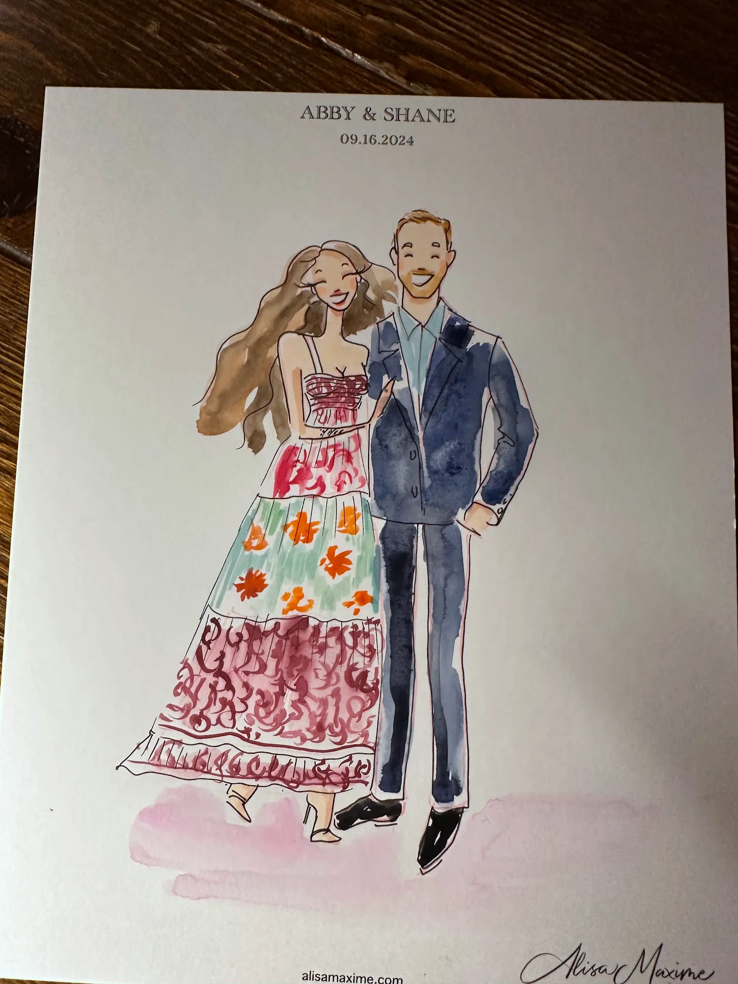 Live fashion sketch 7 from A Beautiful Wedding Celebration at Full Moon Resort