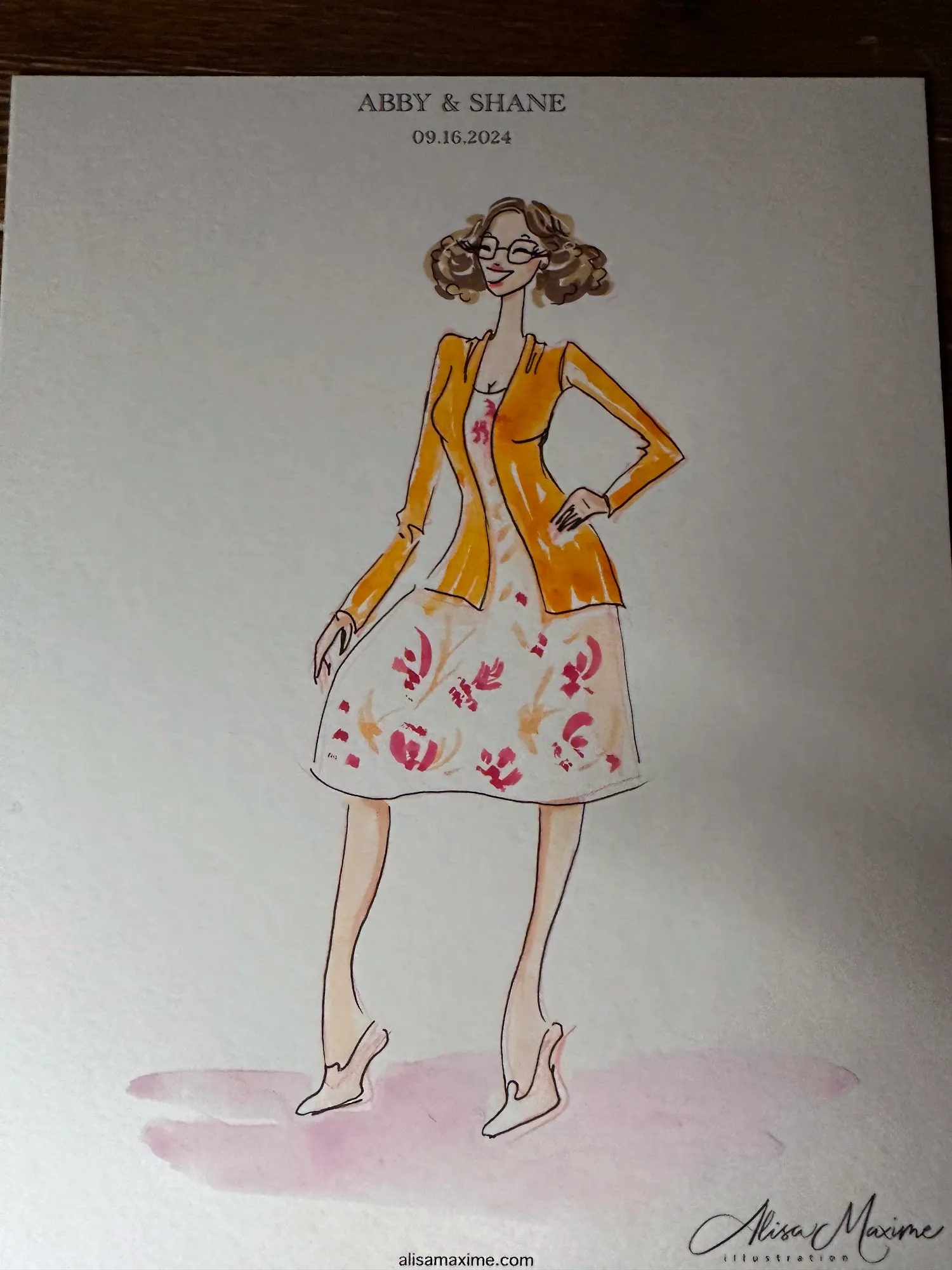 Live fashion sketch 10 from A Beautiful Wedding Celebration at Full Moon Resort
