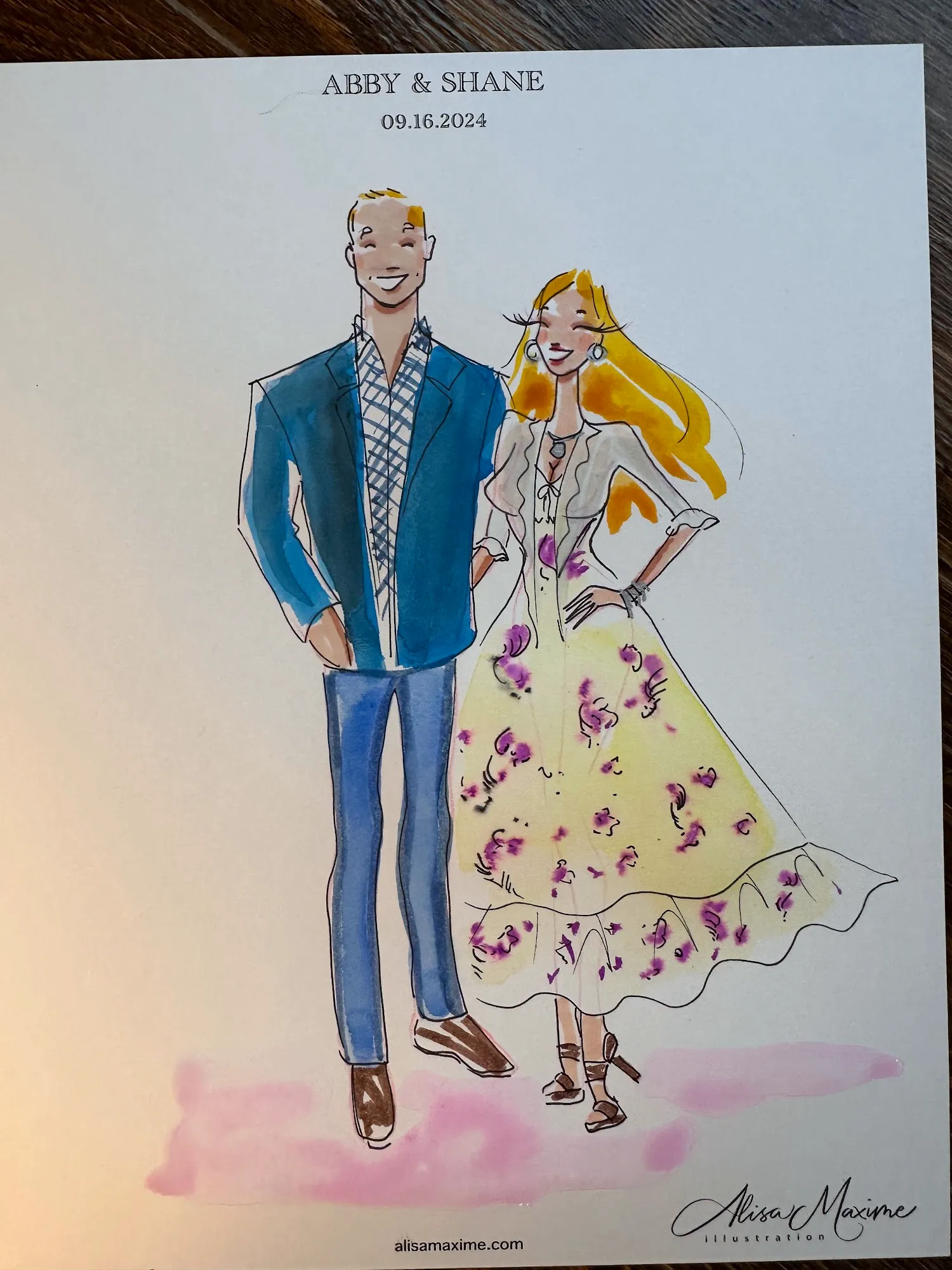 Live sketch from A Beautiful Wedding Celebration at Full Moon Resort