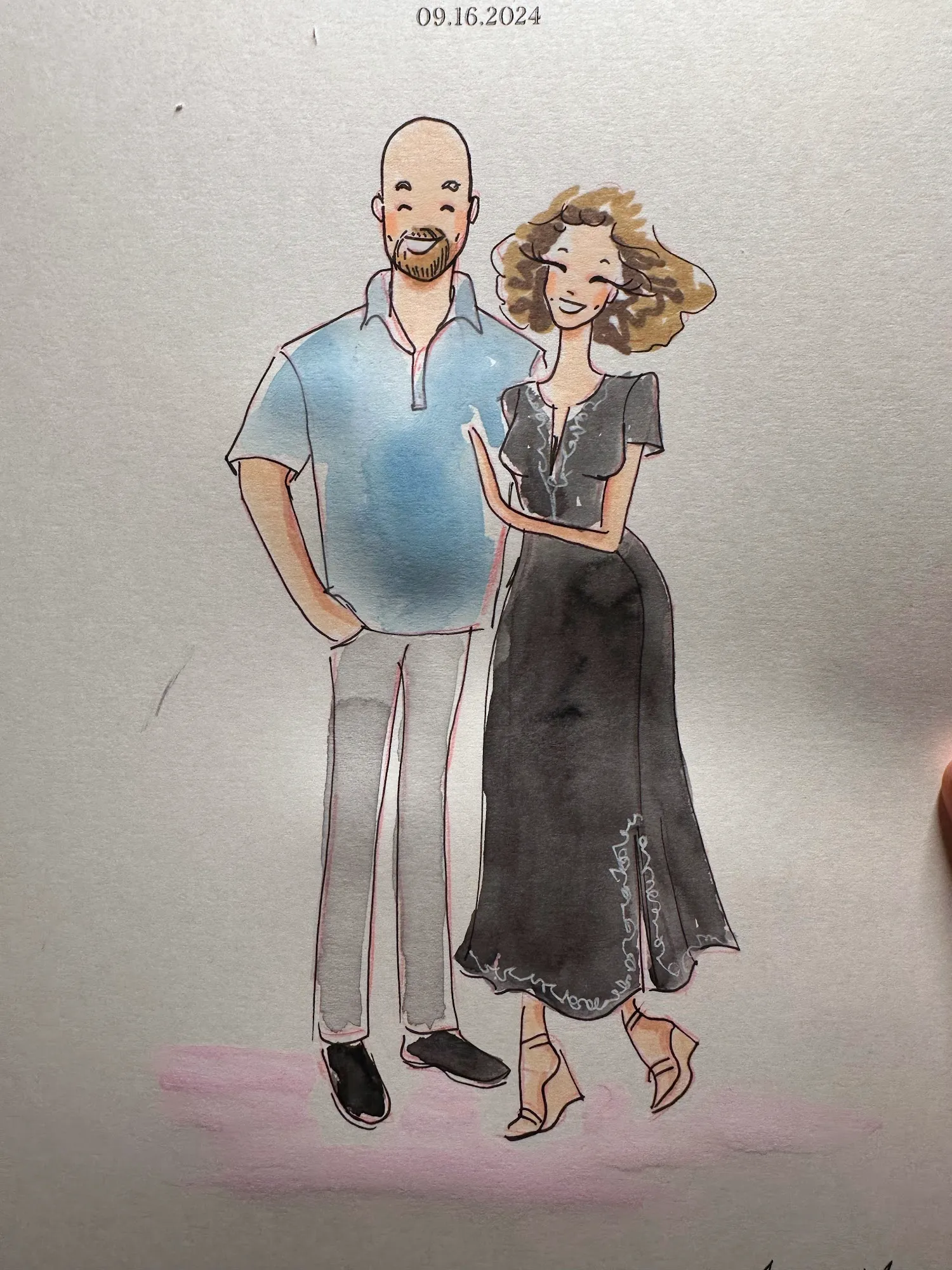 Live fashion sketch 9 from A Beautiful Wedding Celebration at Full Moon Resort