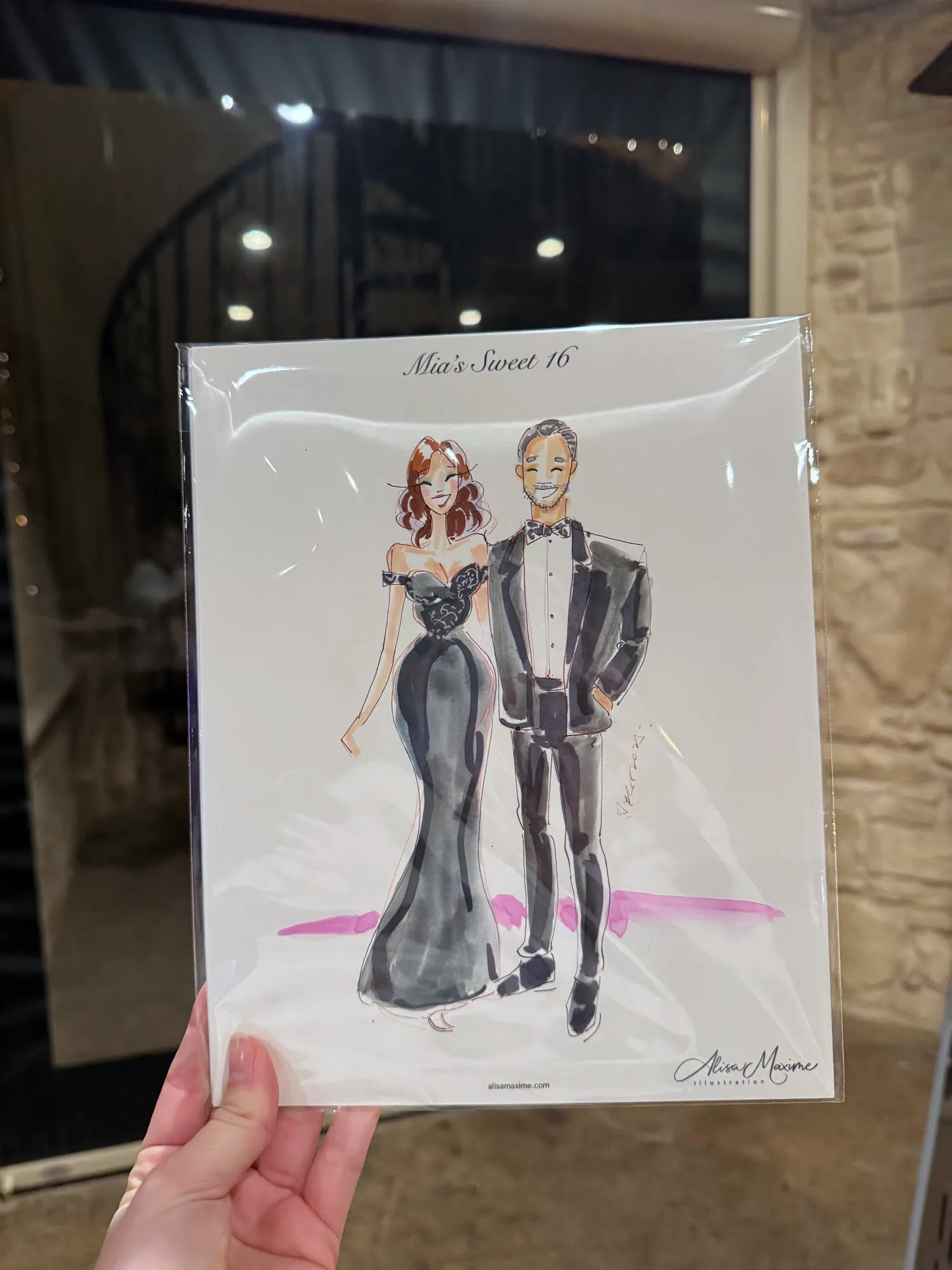 Live fashion sketch 15 from Sweet 16 Celebration at Knotting Hill Place, Little Elm