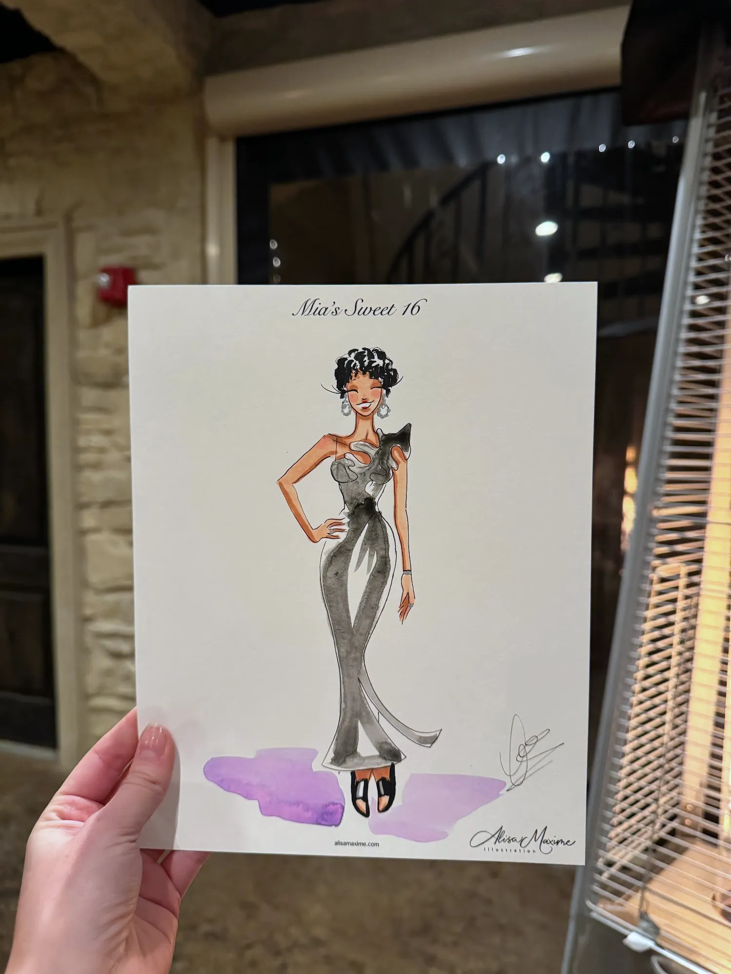 Live fashion sketch 9 from Sweet 16 Celebration at Knotting Hill Place, Little Elm