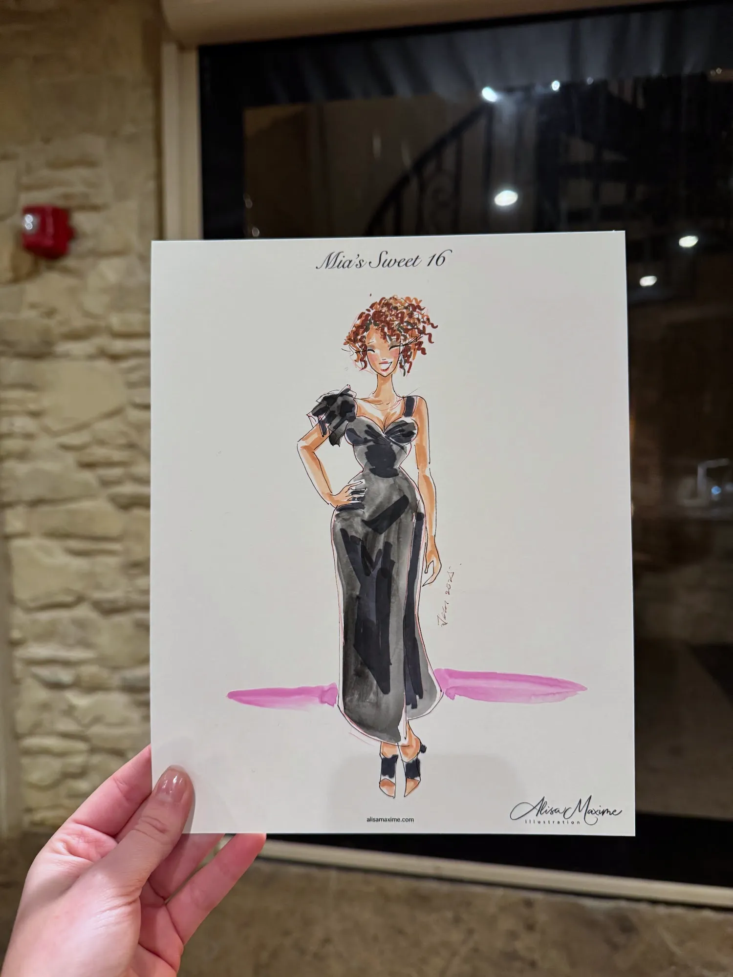 Live fashion sketch 4 from Sweet 16 Celebration at Knotting Hill Place, Little Elm