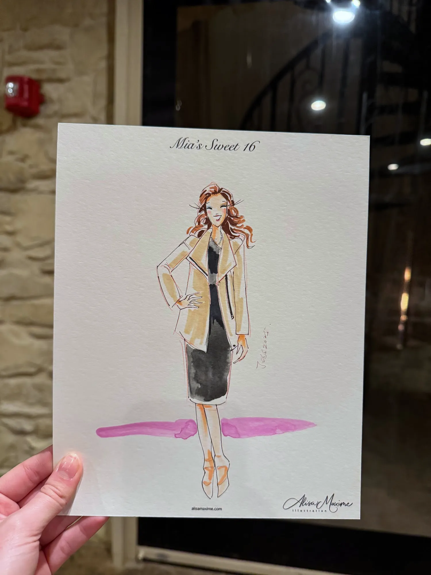 Live fashion sketch 2 from Sweet 16 Celebration at Knotting Hill Place, Little Elm