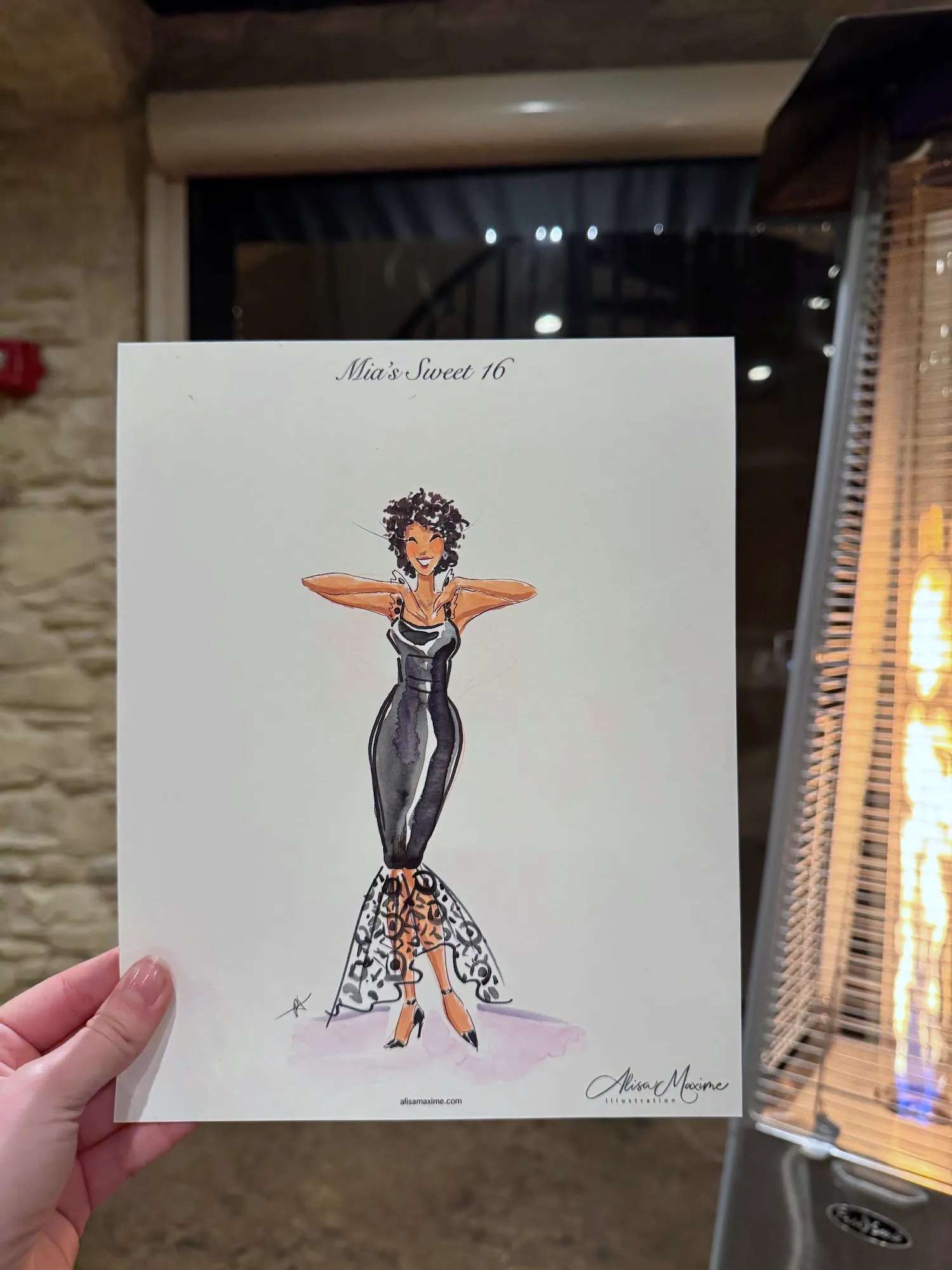 Live fashion sketch 8 from Sweet 16 Celebration at Knotting Hill Place, Little Elm