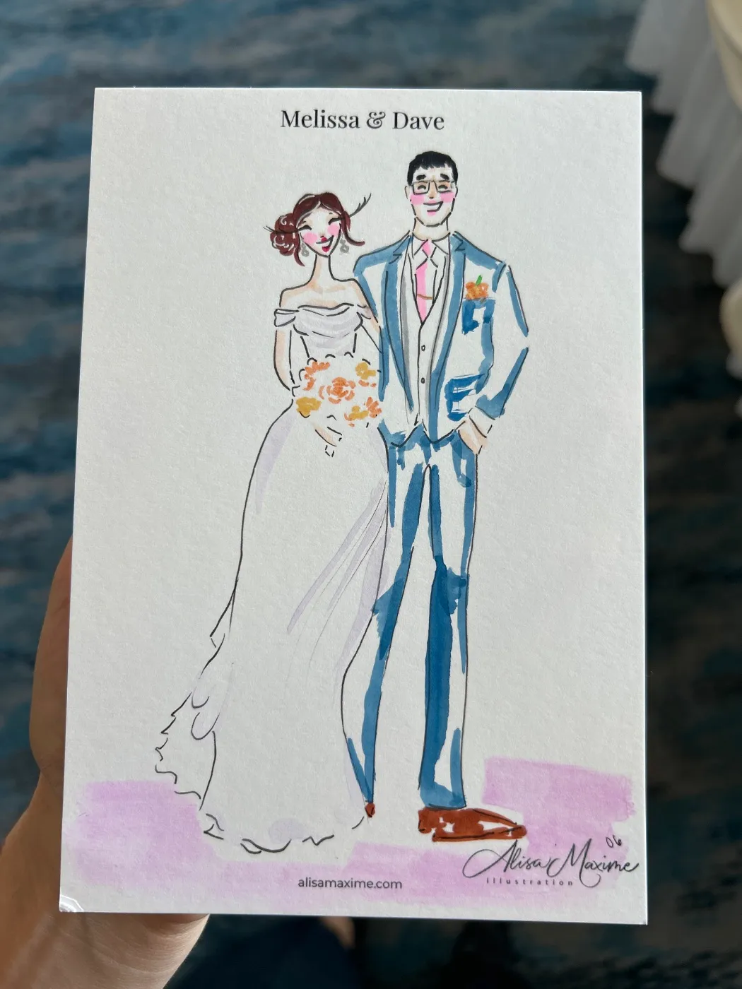 Live fashion sketch 6 from Wedding at Water's Edge Resort and Spa, Westbrook