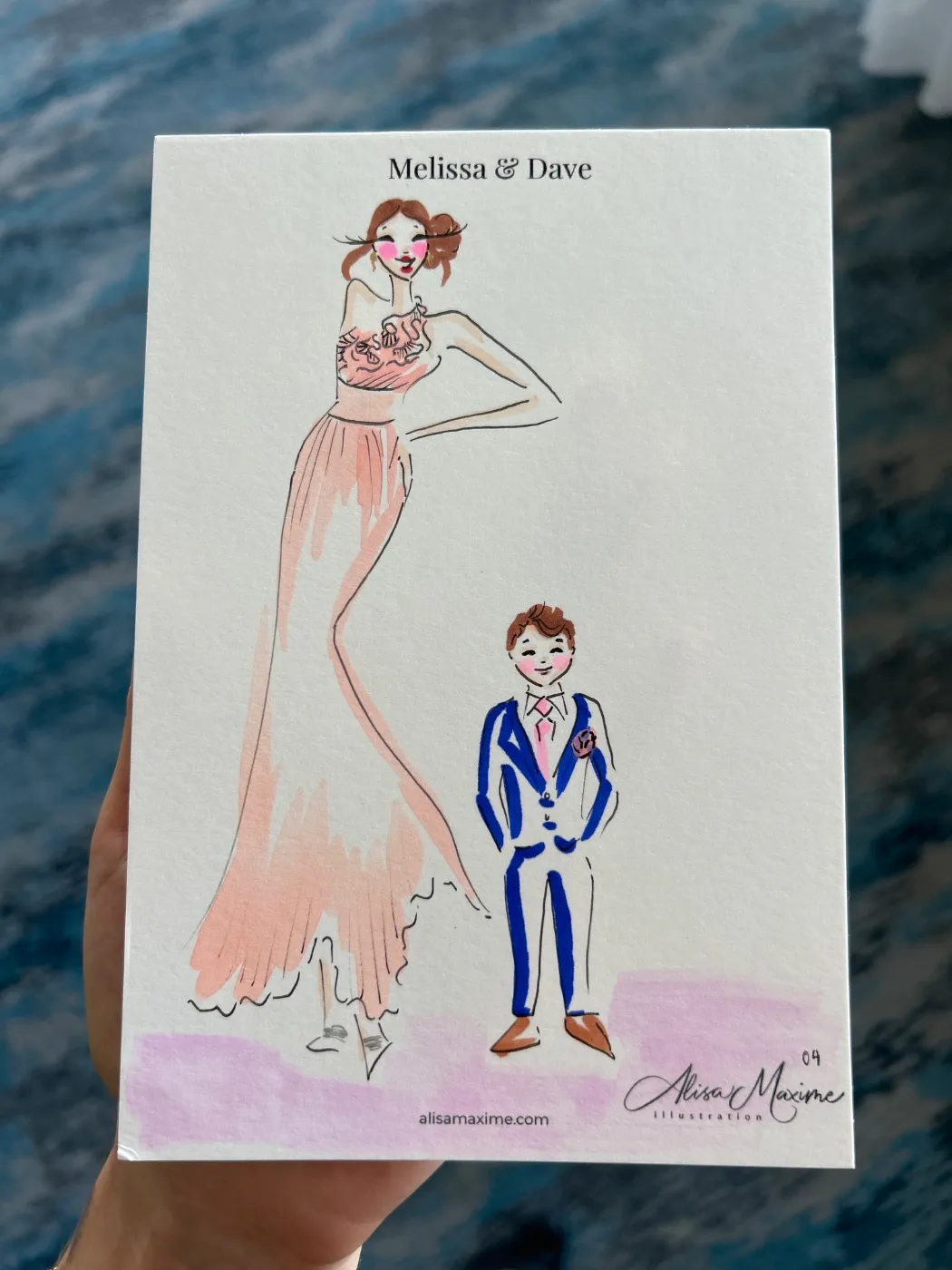 Live fashion sketch 4 from Wedding at Water's Edge Resort and Spa, Westbrook