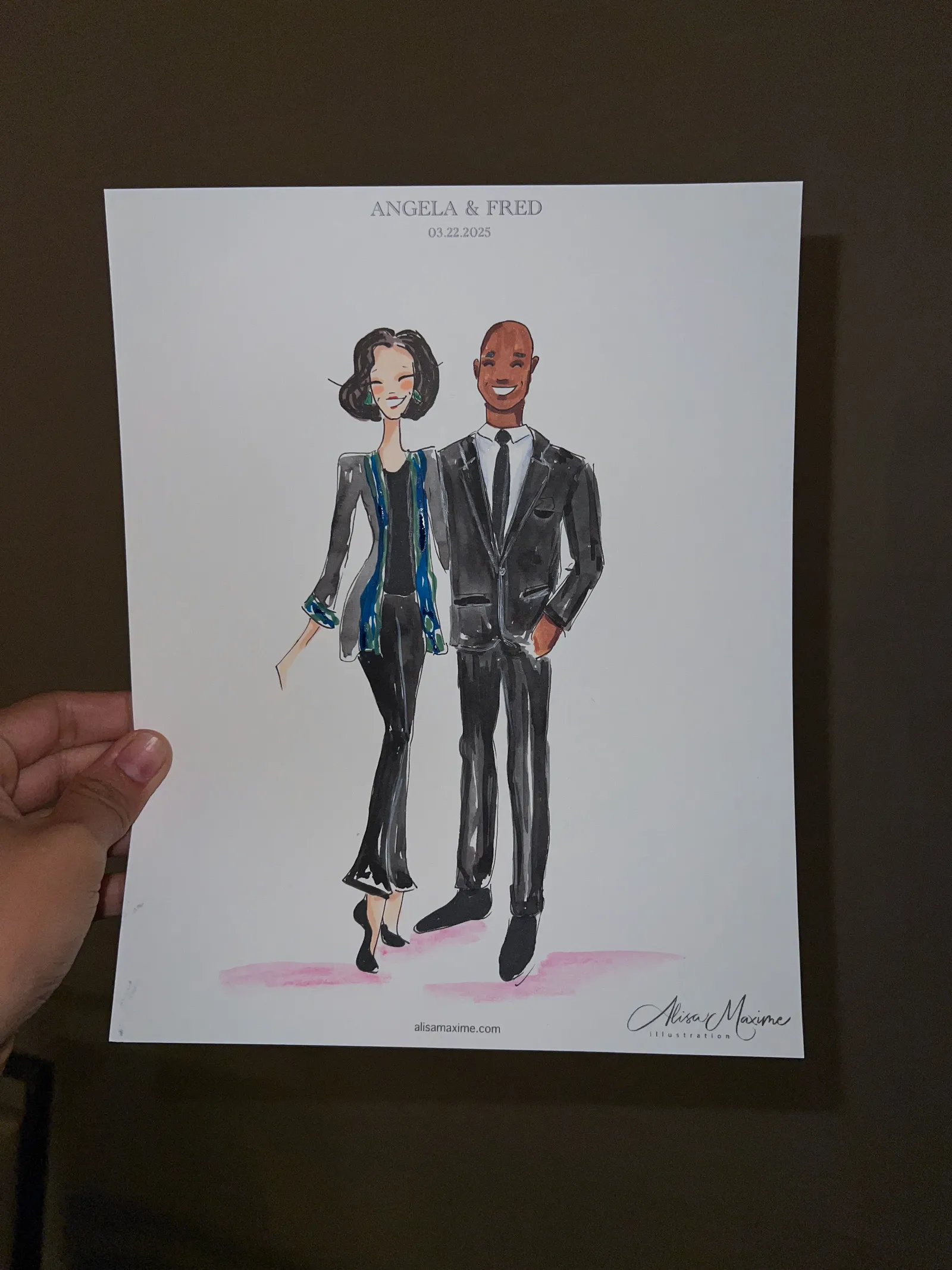 Live fashion sketch 15 from Wedding Celebration at Omni Houston Hotel