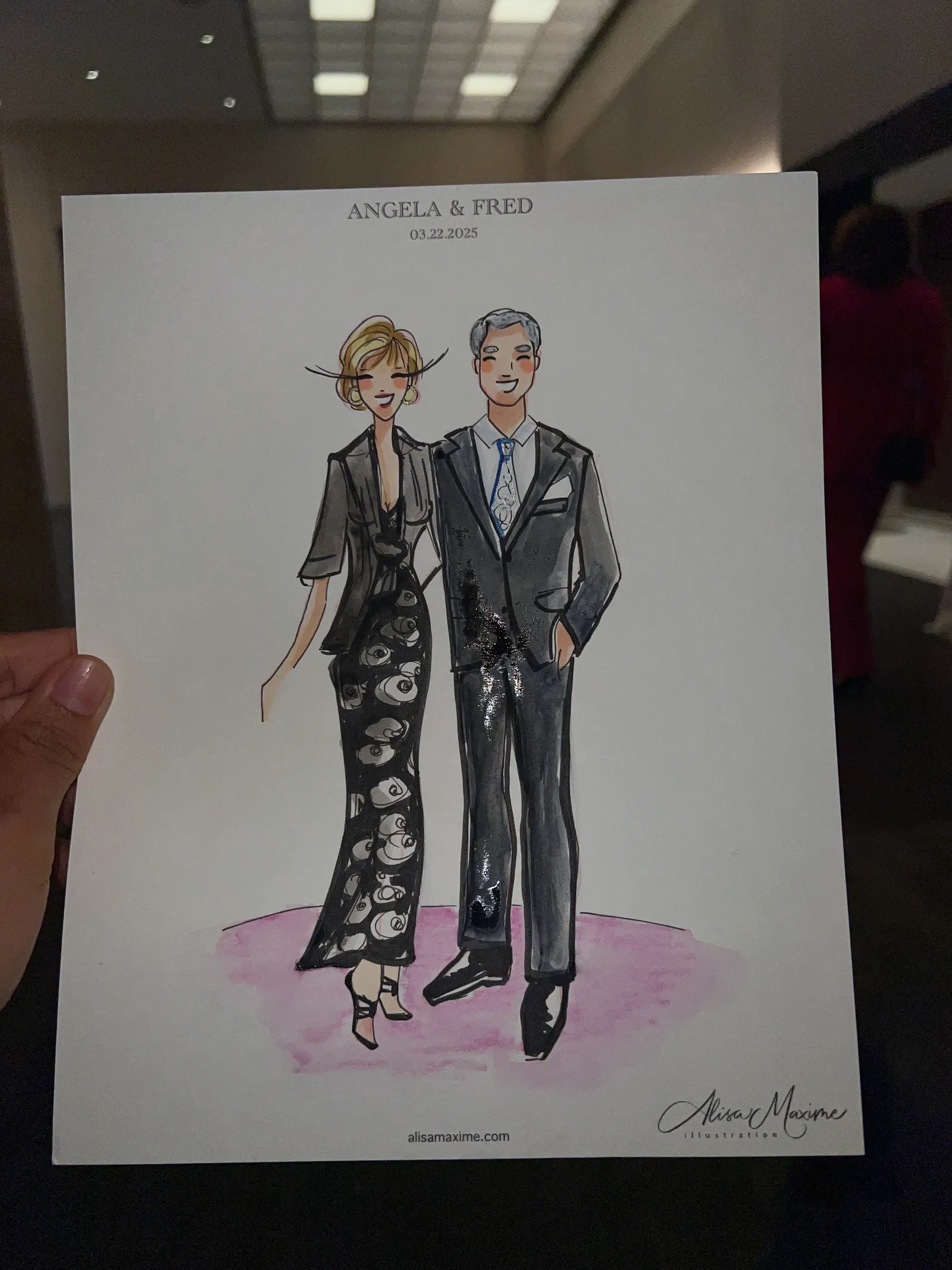 Live fashion sketch 12 from Wedding Celebration at Omni Houston Hotel