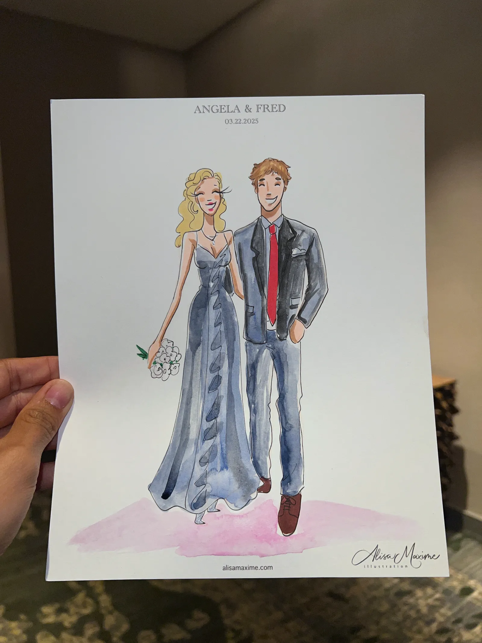 Live fashion sketch 7 from Wedding Celebration at Omni Houston Hotel