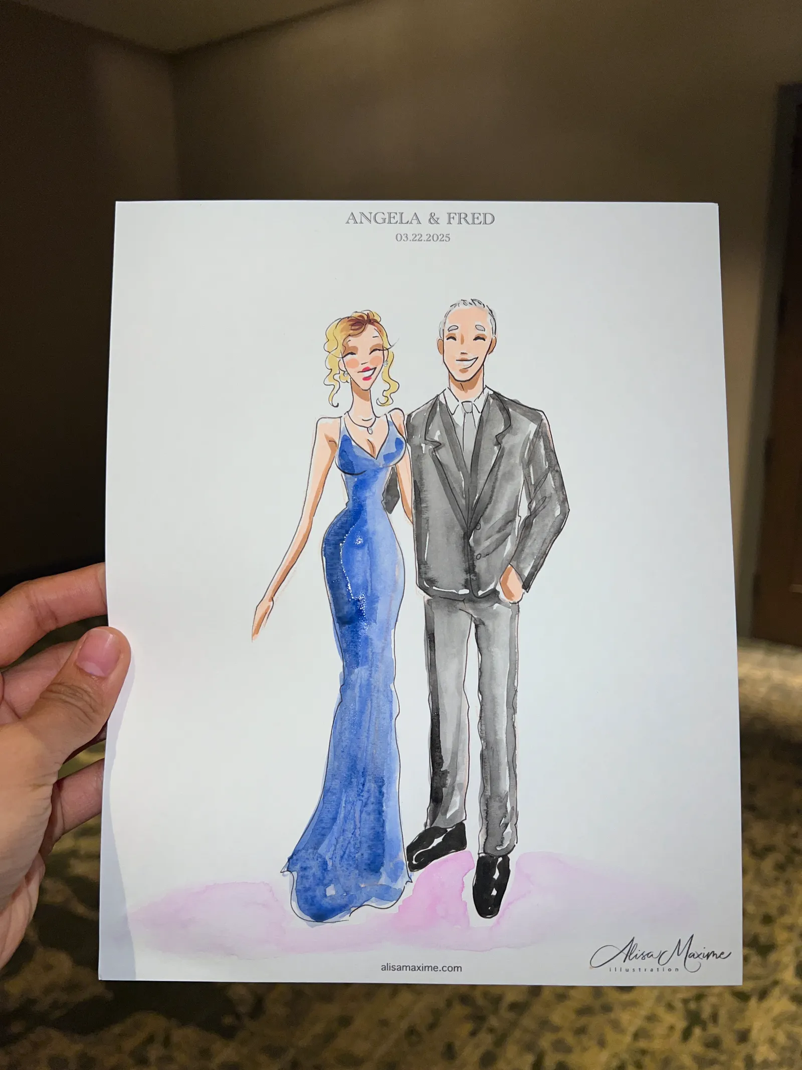 Live fashion sketch 4 from Wedding Celebration at Omni Houston Hotel
