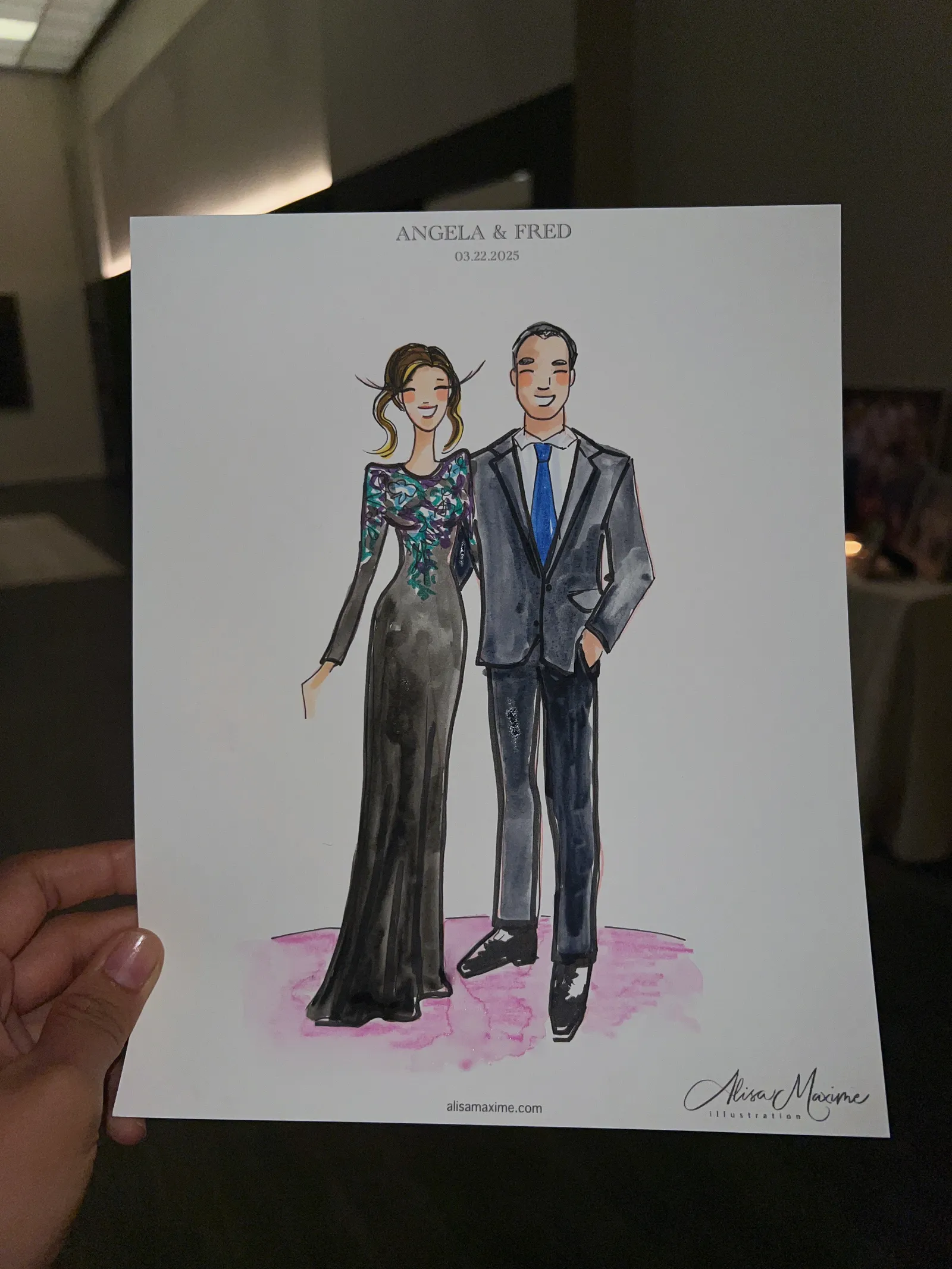 Live fashion sketch 8 from Wedding Celebration at Omni Houston Hotel