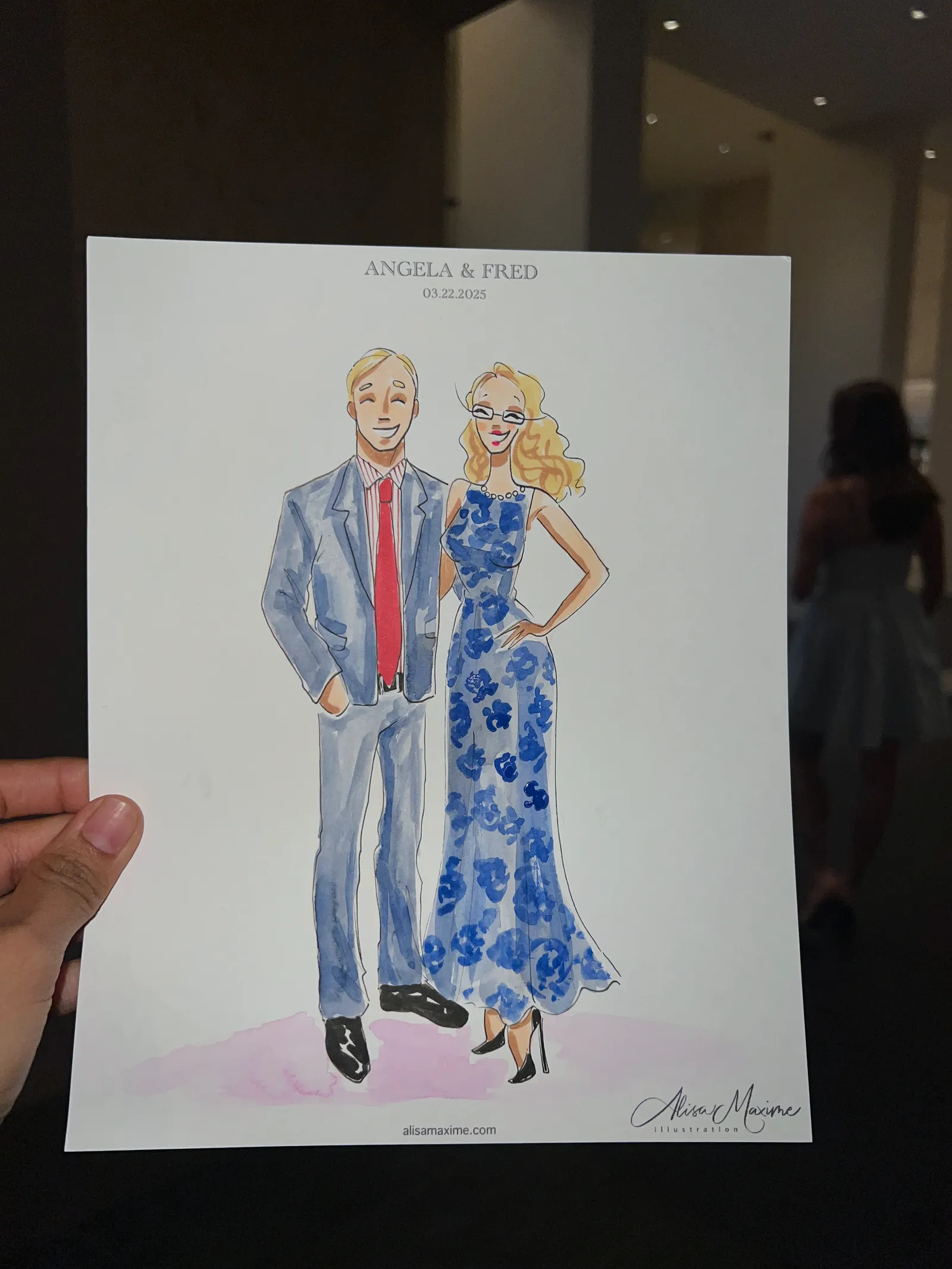 Live fashion sketch 11 from Wedding Celebration at Omni Houston Hotel