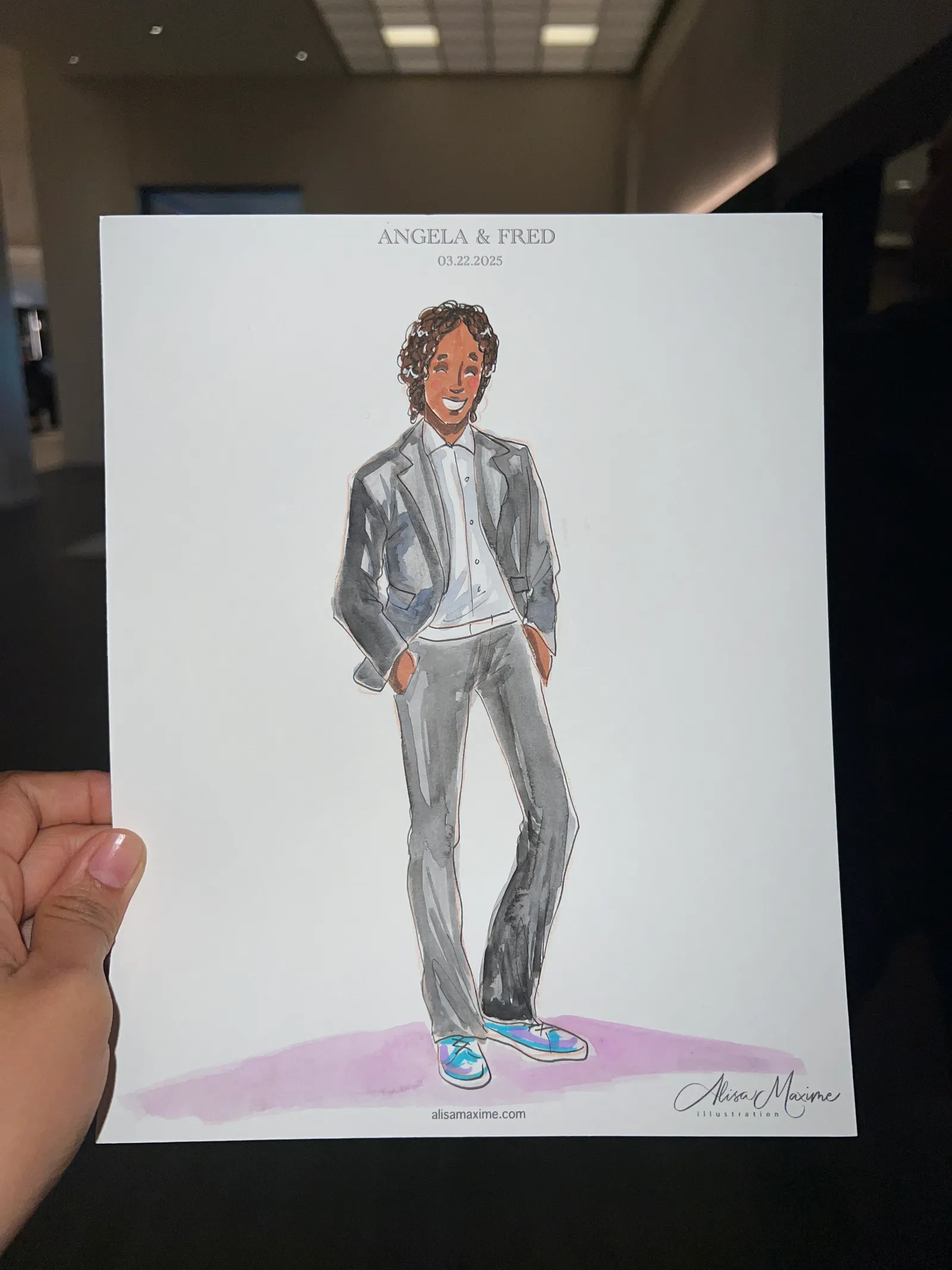 Live fashion sketch 9 from Wedding Celebration at Omni Houston Hotel