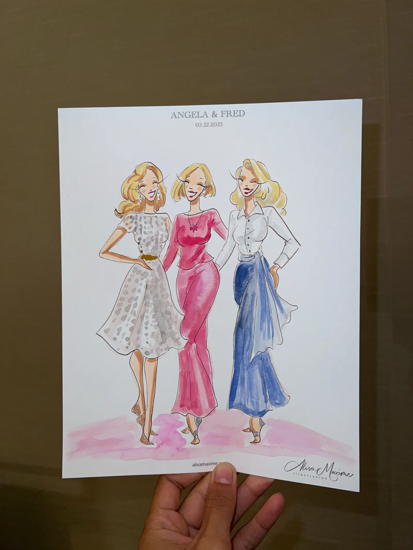 Live fashion sketch 16 from Wedding Celebration at Omni Houston Hotel