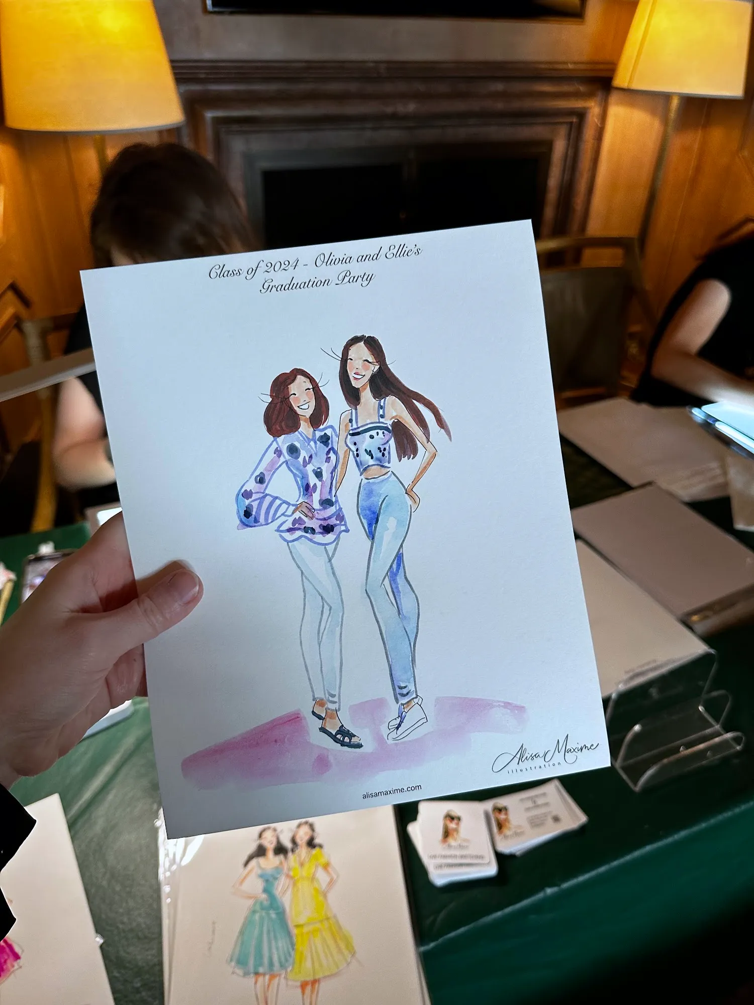 Live fashion sketch 11 from Graduation Brunch at Dallas Arboretum