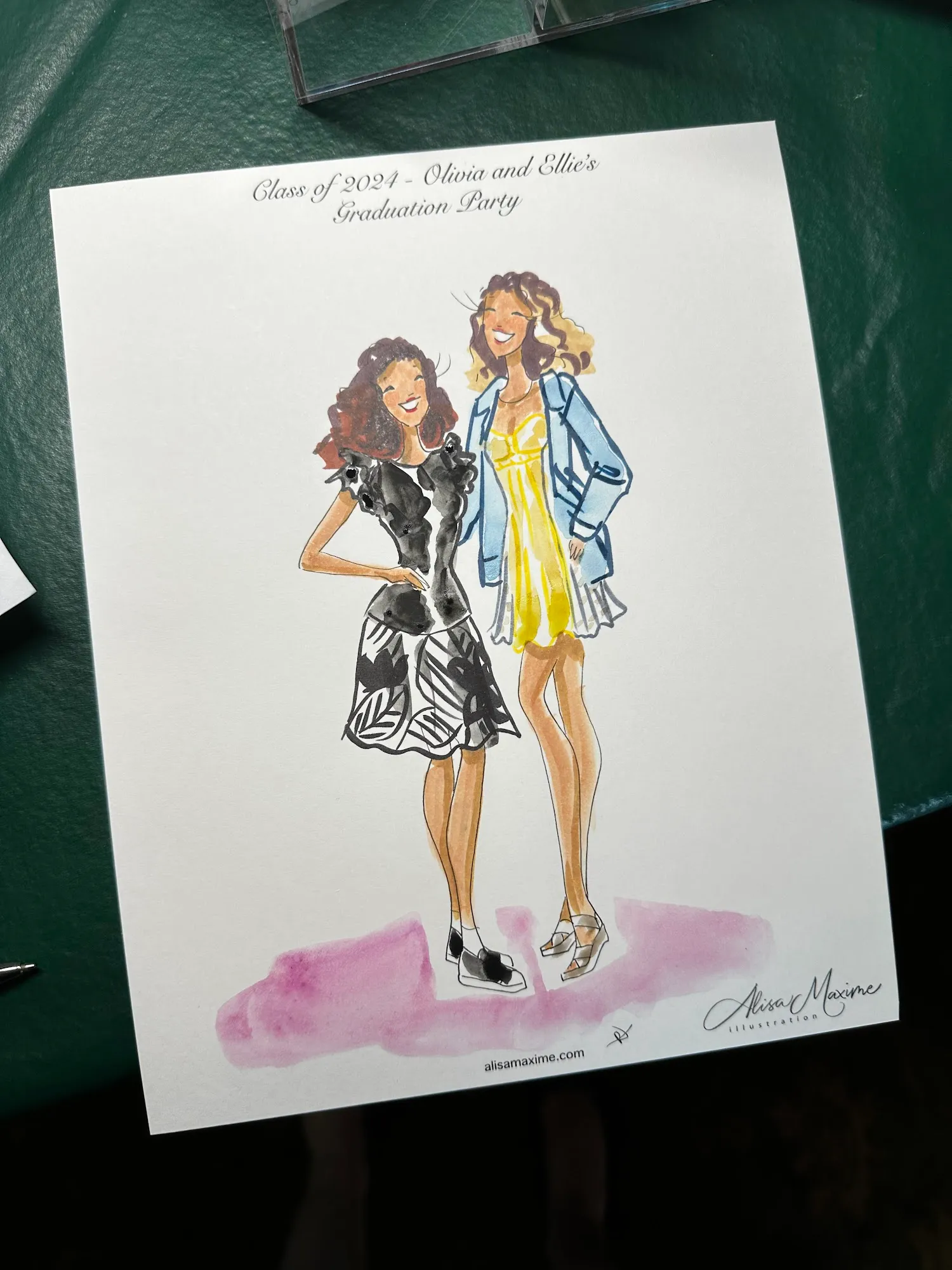 Live fashion sketch 9 from Graduation Brunch at Dallas Arboretum