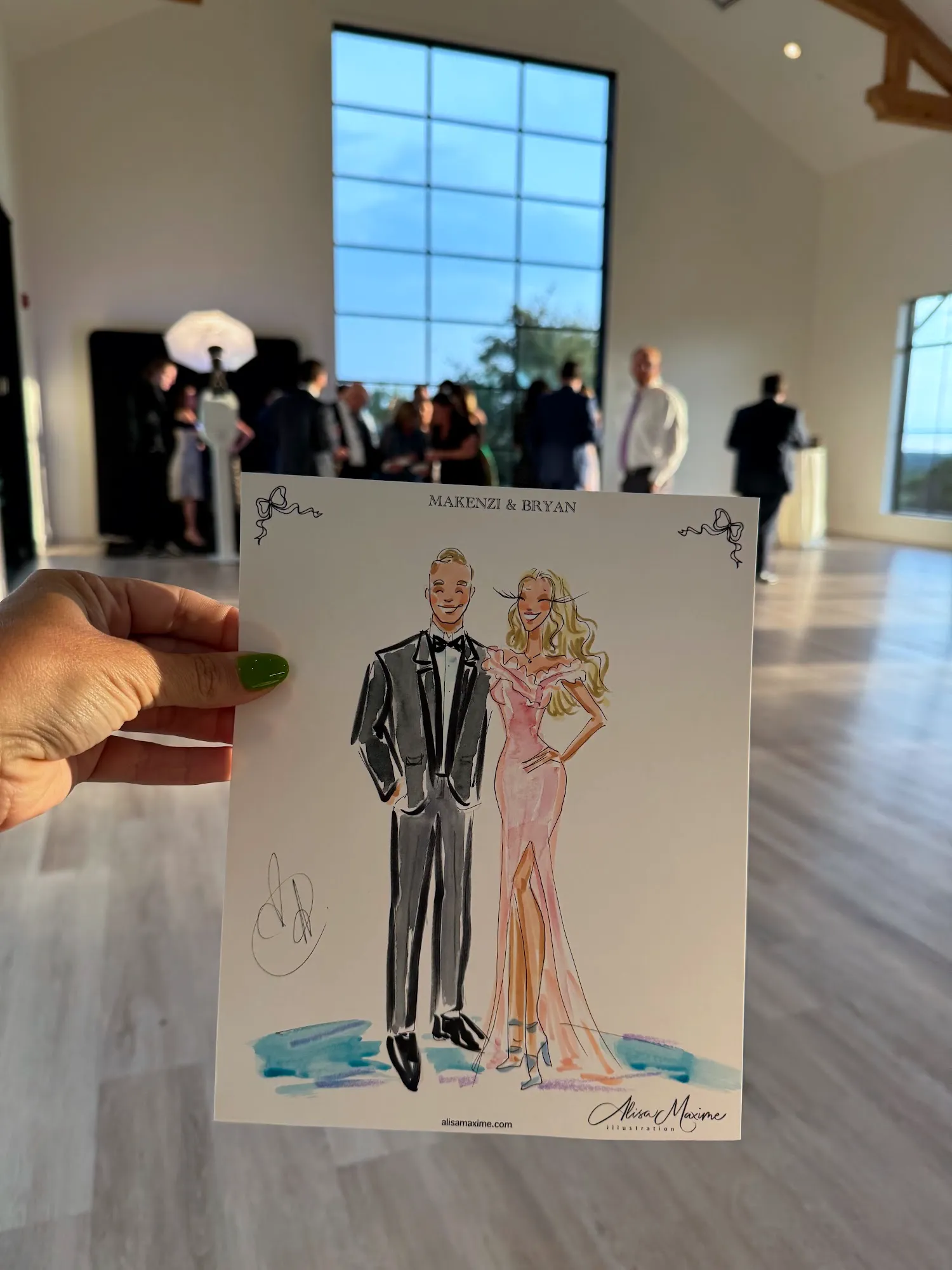Live fashion sketch 6 from Austin Wedding Celebration at The Arlo
