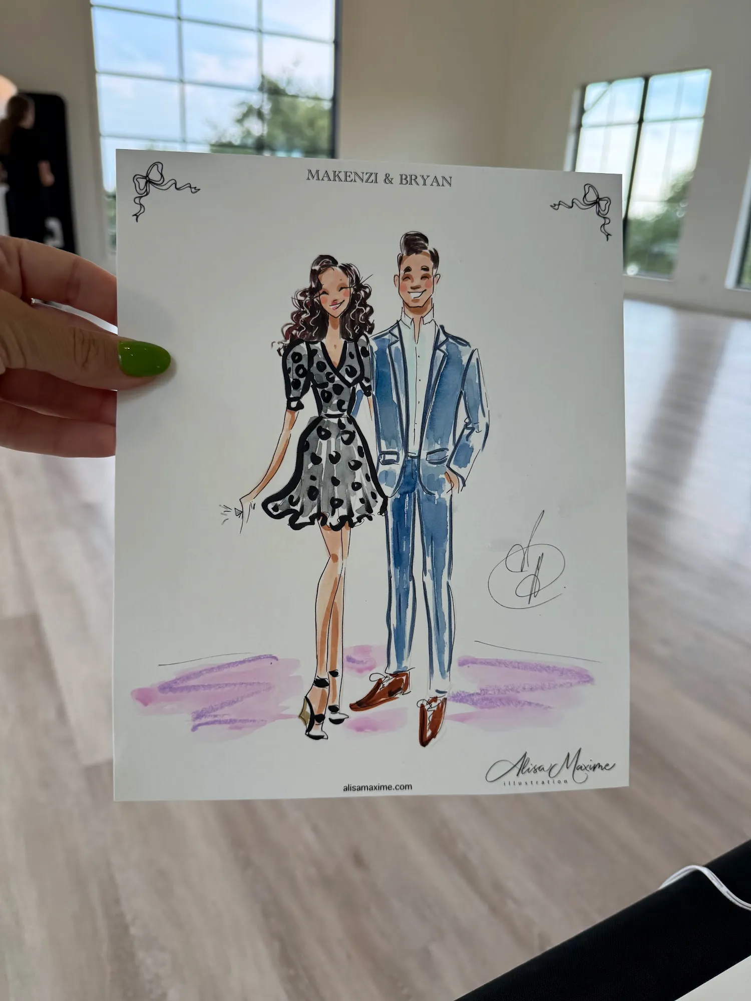 Live sketch from Austin Wedding Celebration at The Arlo