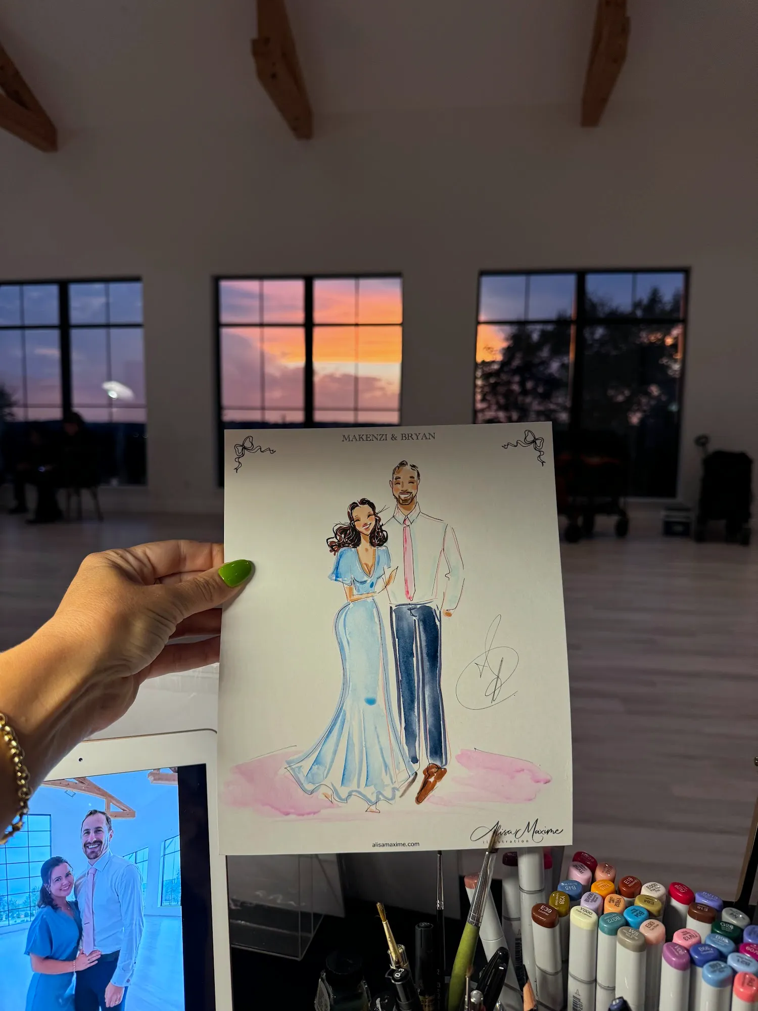 Live fashion sketch 12 from Austin Wedding Celebration at The Arlo