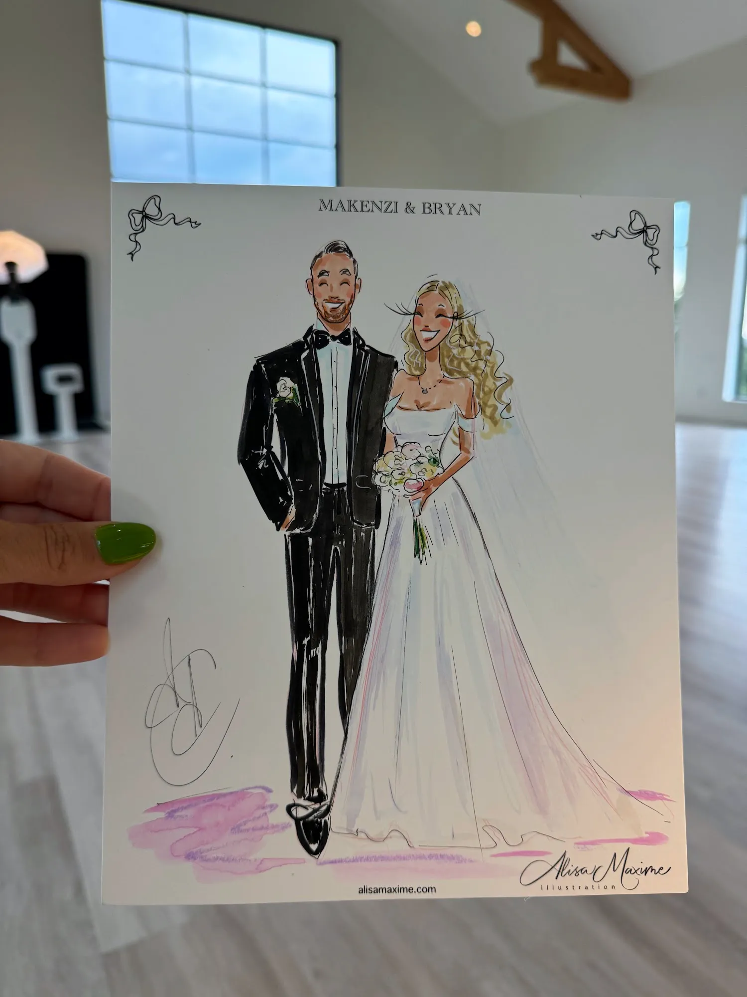 Live fashion sketch 2 from Austin Wedding Celebration at The Arlo