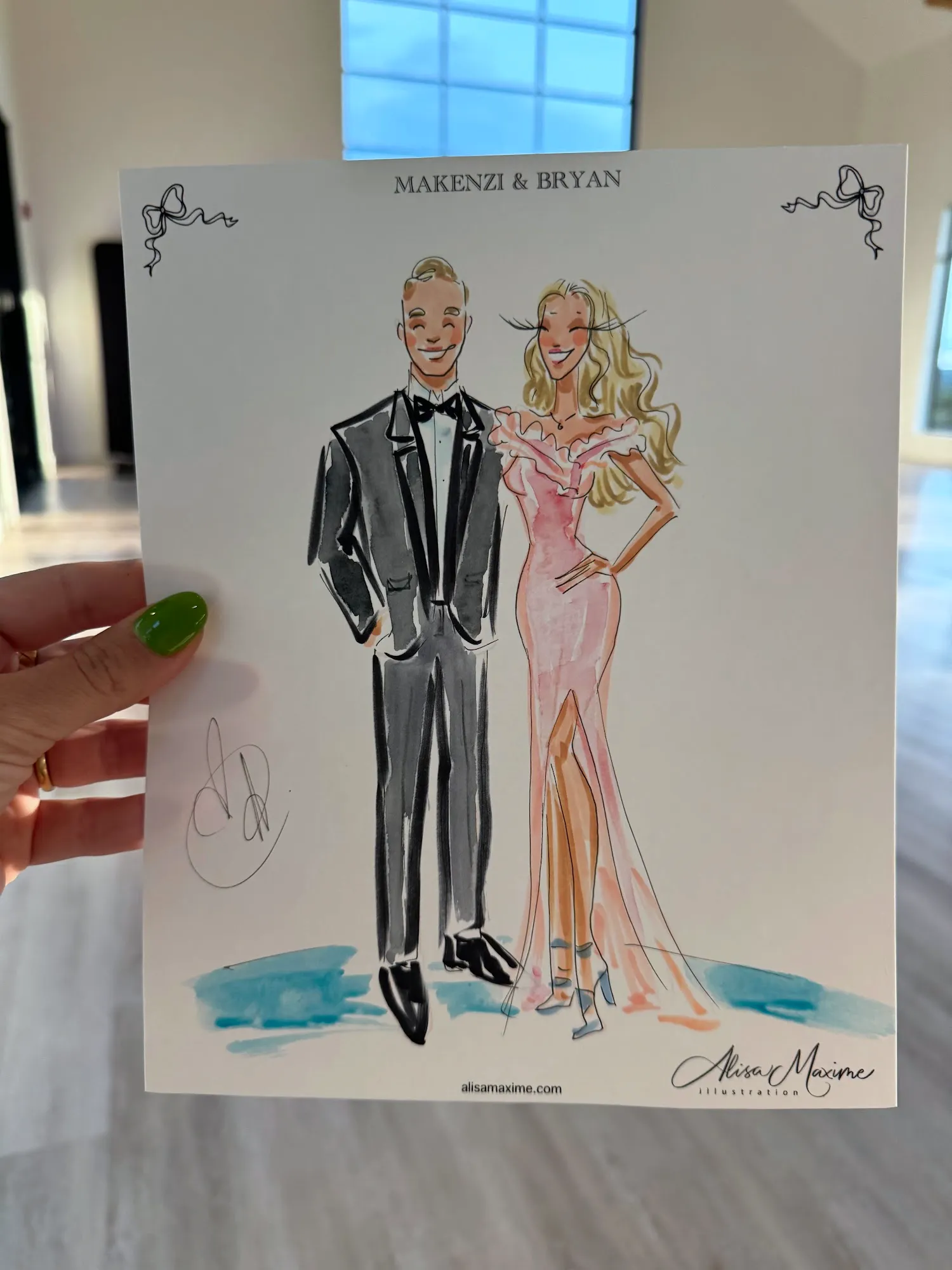 Live fashion sketch 5 from Austin Wedding Celebration at The Arlo