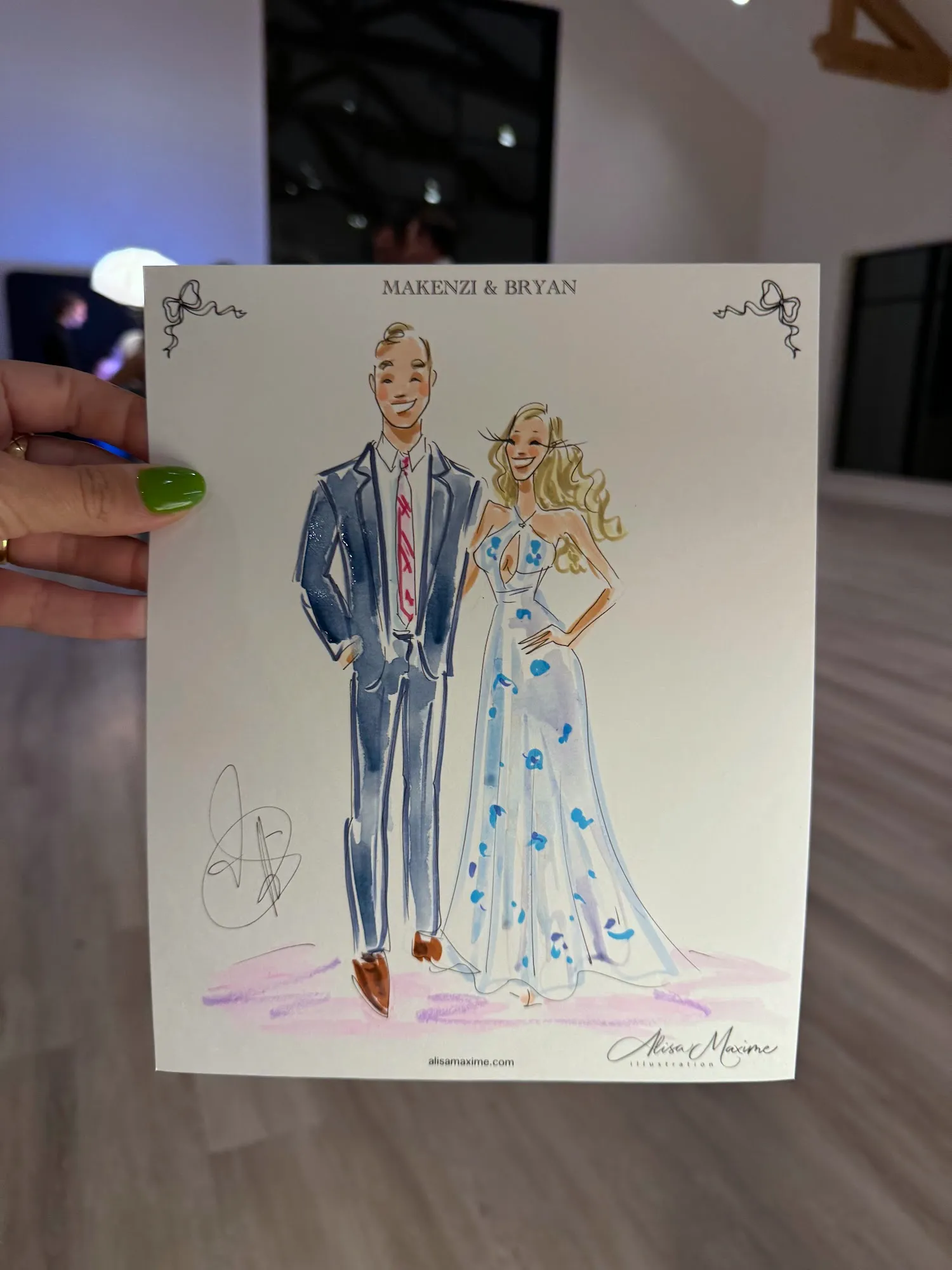 Live fashion sketch 15 from Austin Wedding Celebration at The Arlo
