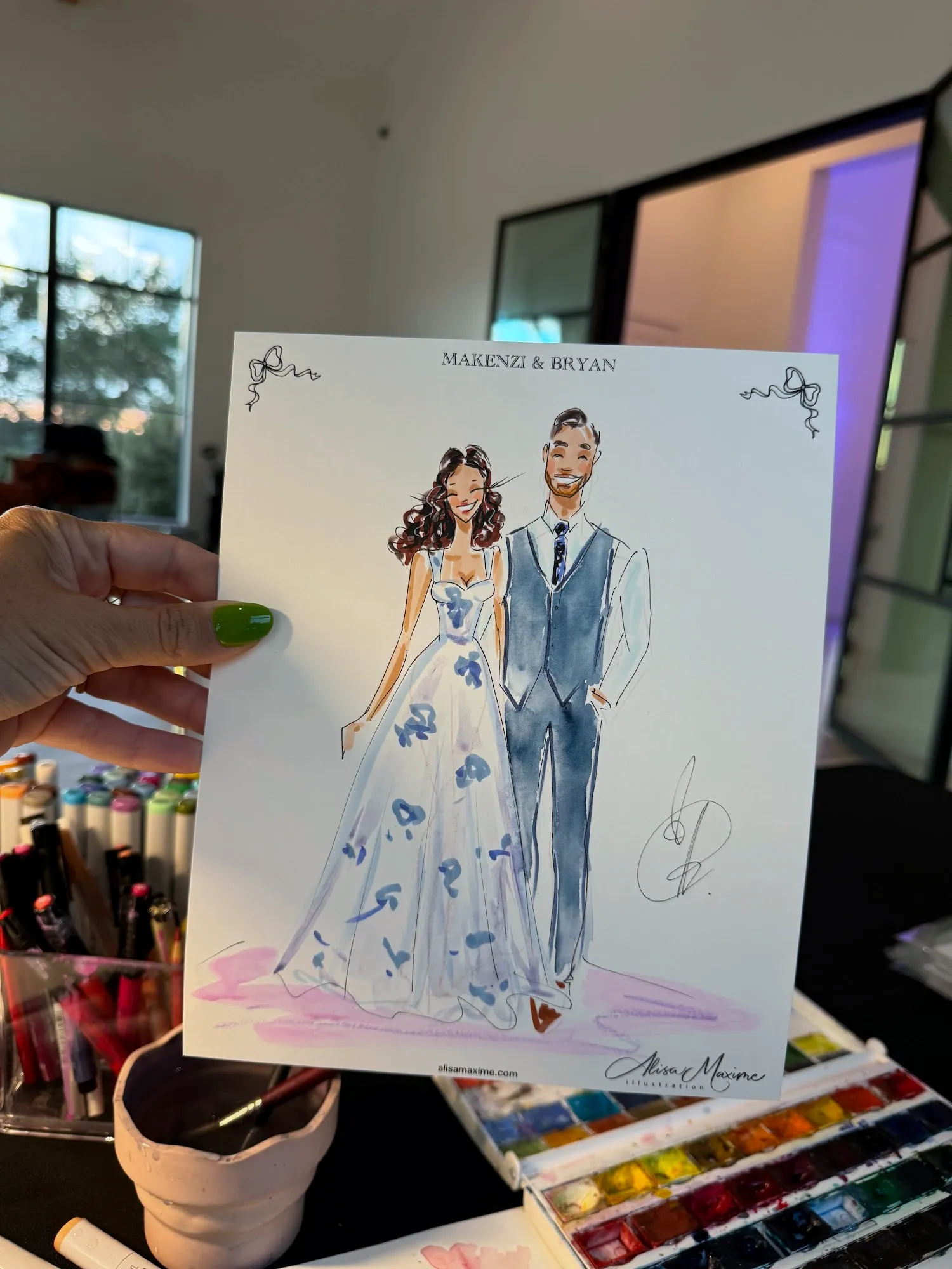 Live fashion sketch 7 from Austin Wedding Celebration at The Arlo