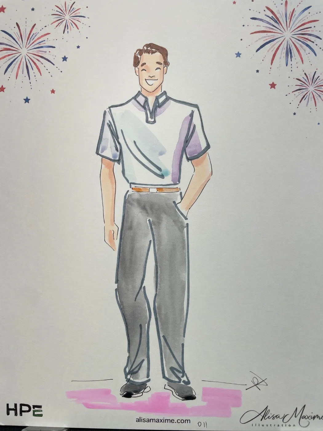 Live sketch from Corporate Event at The Langham, New York