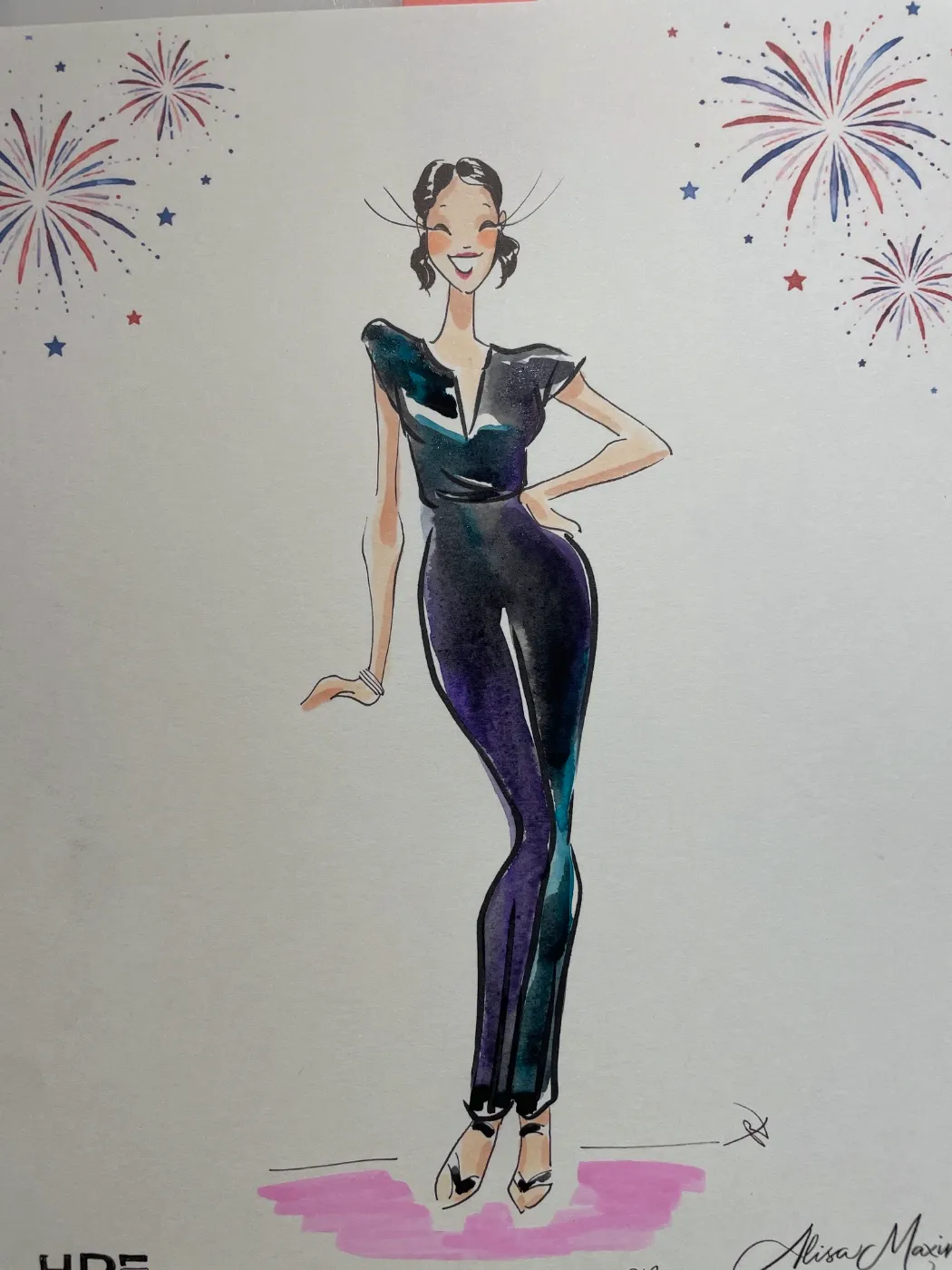 Live fashion sketch 13 from Corporate Event at The Langham, New York