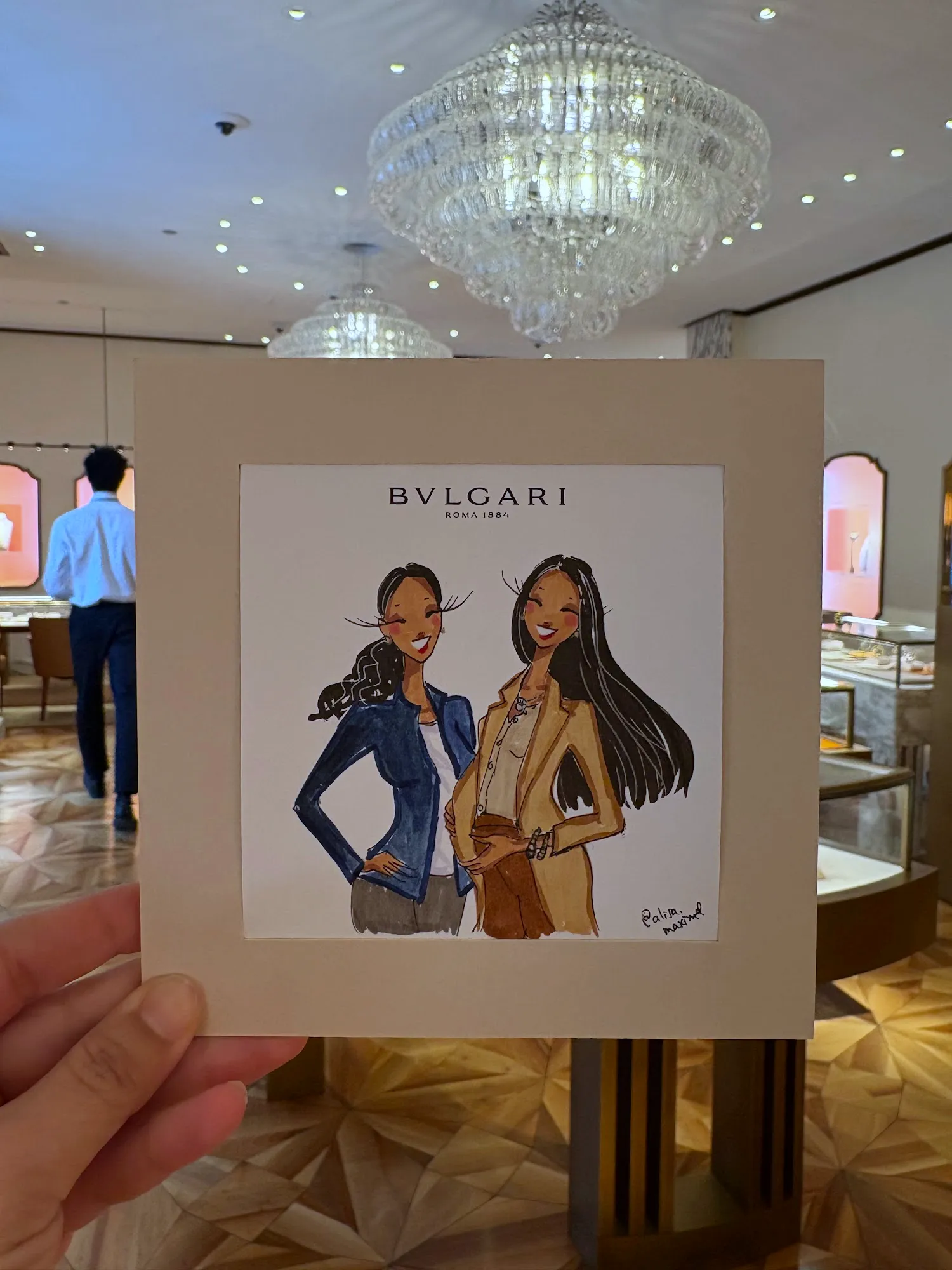 Live fashion sketch 8 from Shop Event at BVLGARI, Chicago