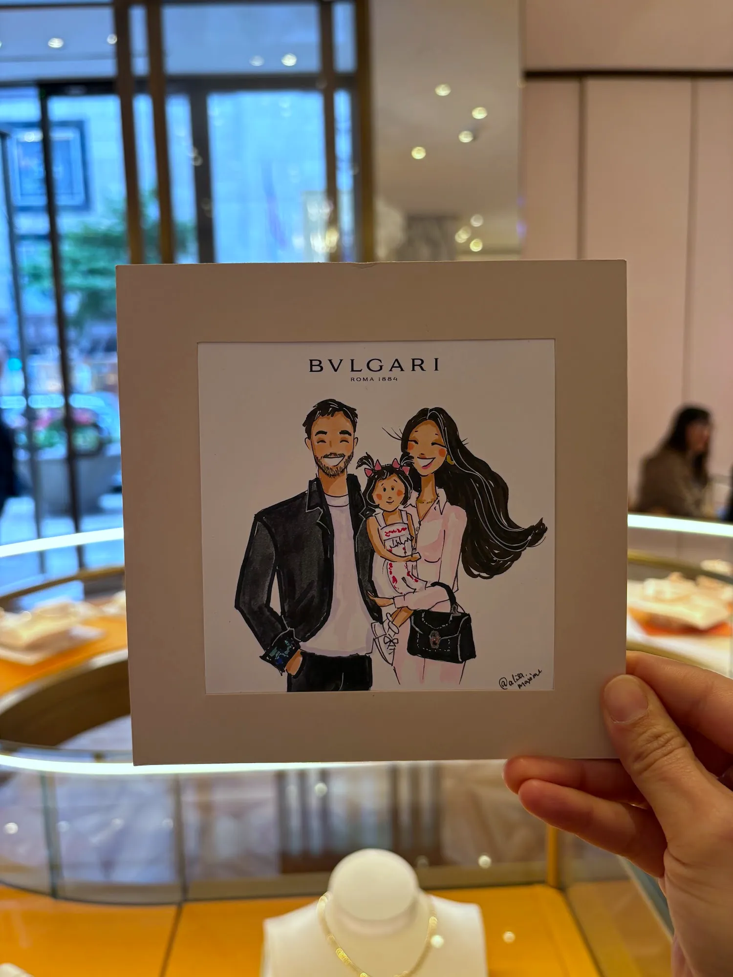 Live fashion sketch 12 from Shop Event at BVLGARI, Chicago