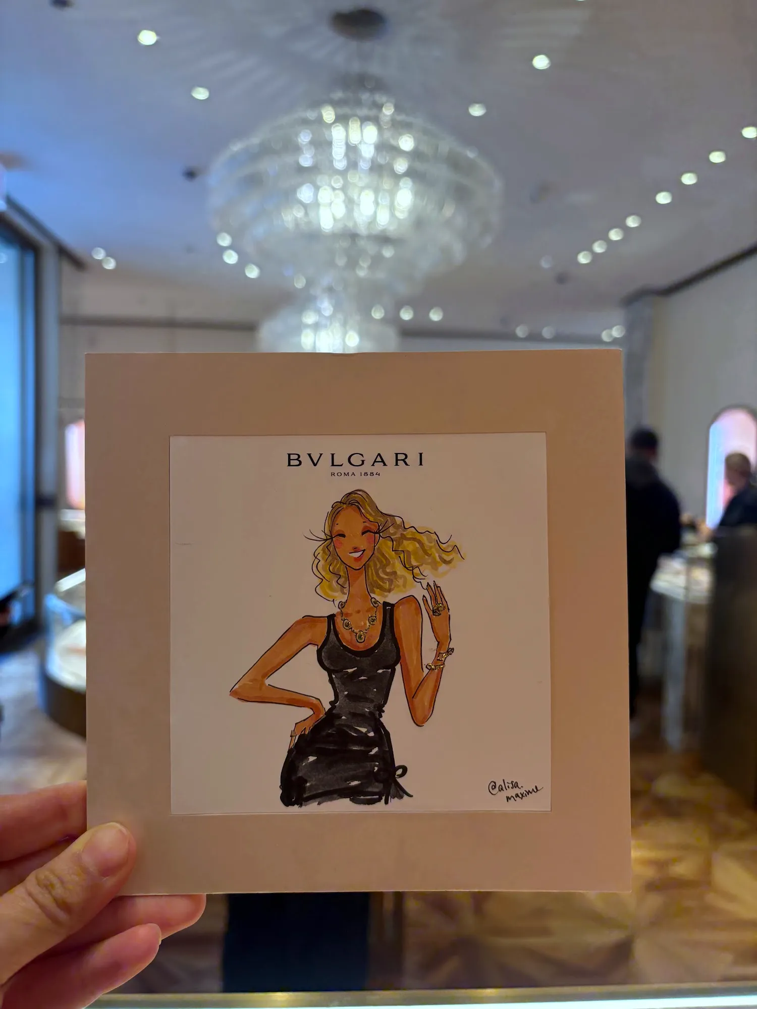 Live fashion sketch 7 from Shop Event at BVLGARI, Chicago